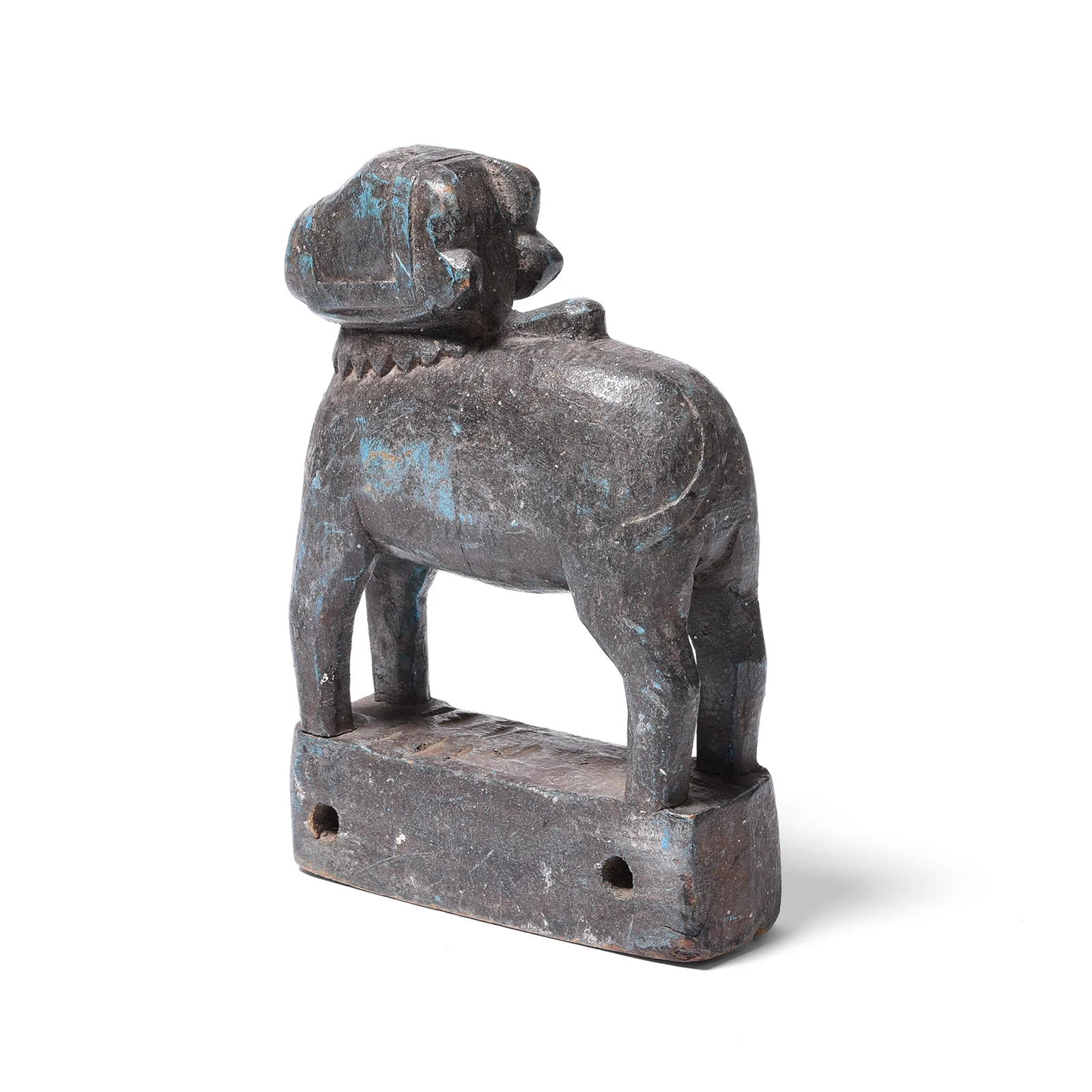 Painted Teak Nandi Bull Toy From Rajasthan - 19th Century - Image 5