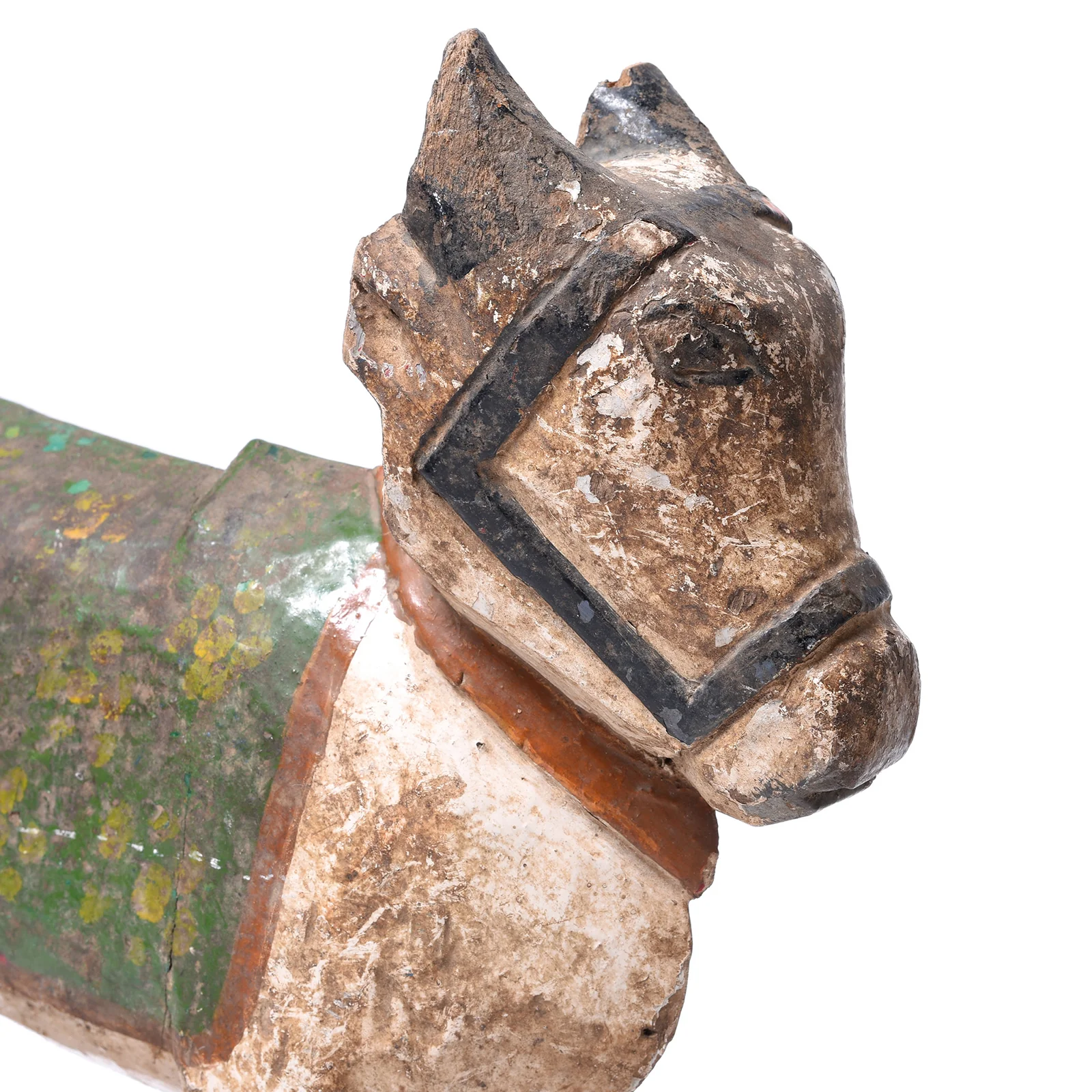 Painted Teak Nandi Bull Toy From Rajasthan - 19th Century - Image 2