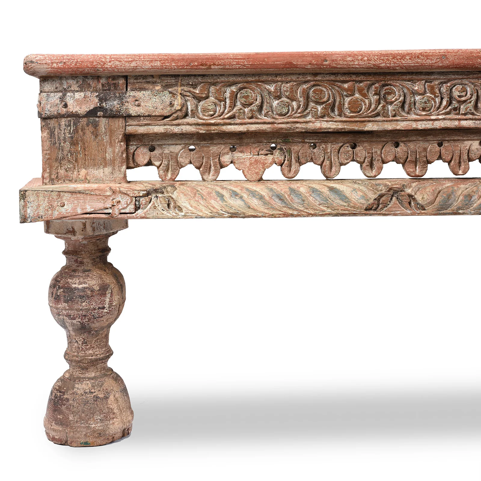 Painted Teak Takhat From Gujarat -  19th Century - Image 2