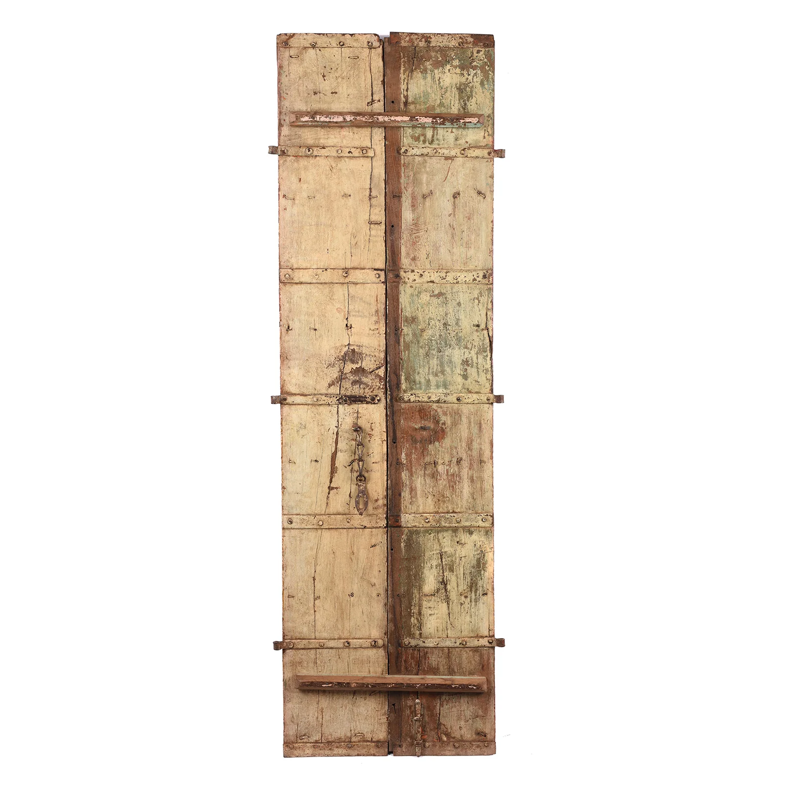 Painted Rajasthani Window Shutter With Later Paint - Image 7