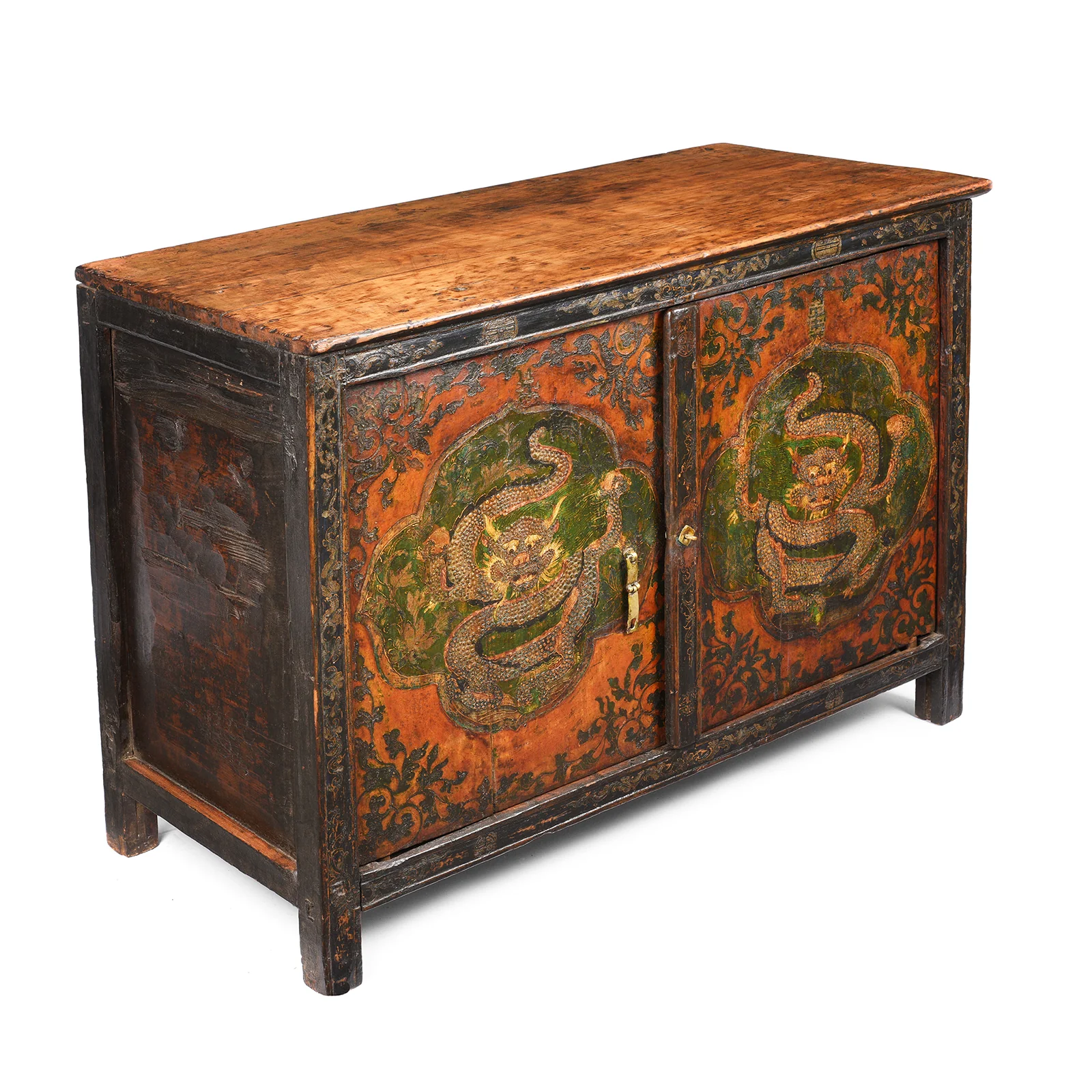 Painted Tibetan Altar Cabinet - 18thC - Image 5