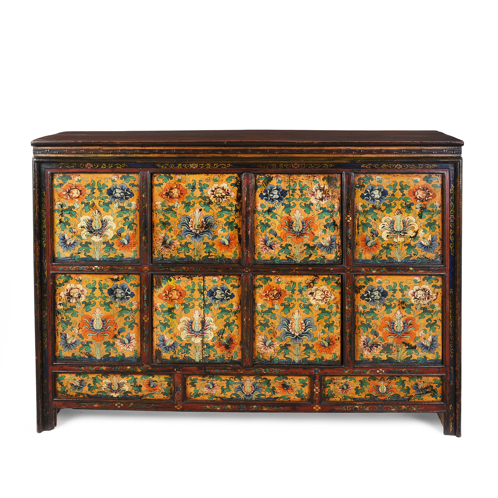 Painted Central Tibetan Cabinet - 19th Century
