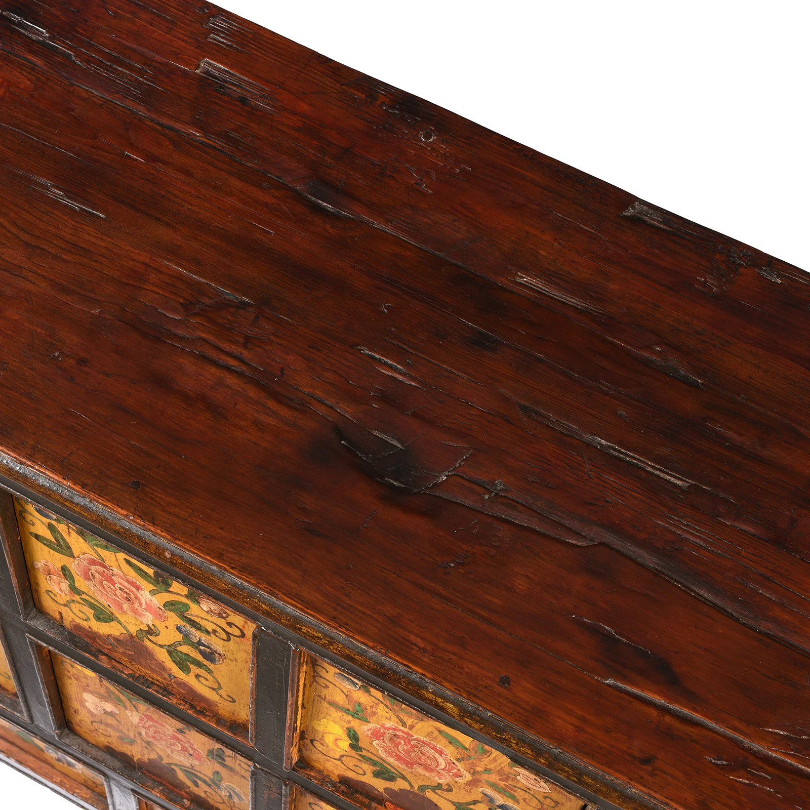 Painted Tibetan Cabinet With Original Paint - 19thC - Image 11