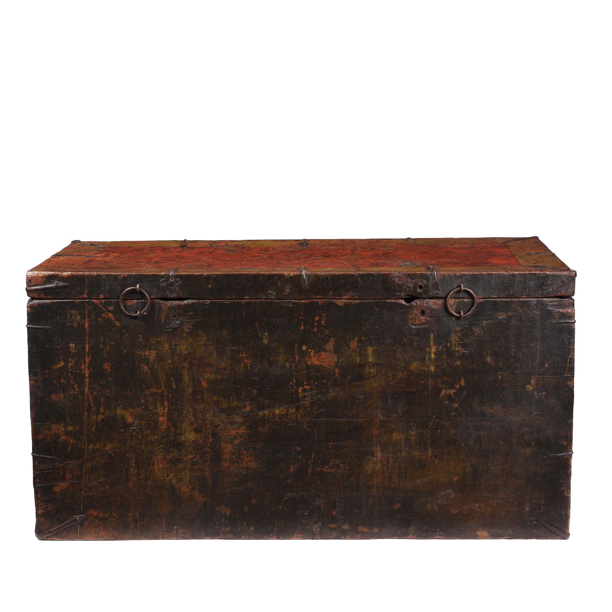 Painted Tibetan 'Double Dragon' Storage Chest - 17th Century - Image 12