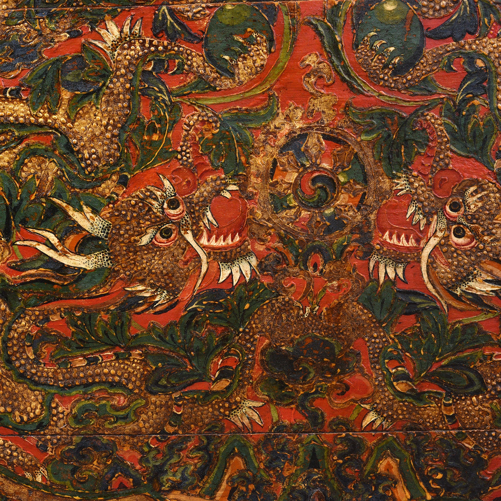Painted Tibetan 'Double Dragon' Chest From Central Tibet - 17th Century - Image 10