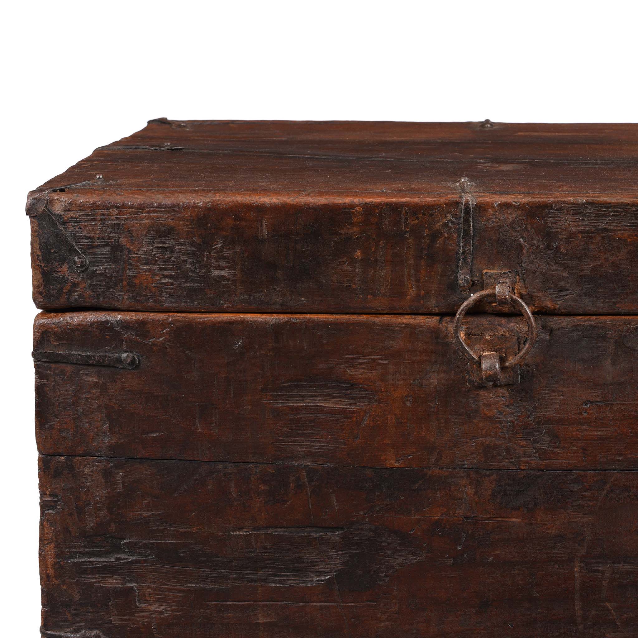 Painted Tibetan 'Double Dragon' Chest From Central Tibet - 17th Century - Image 14