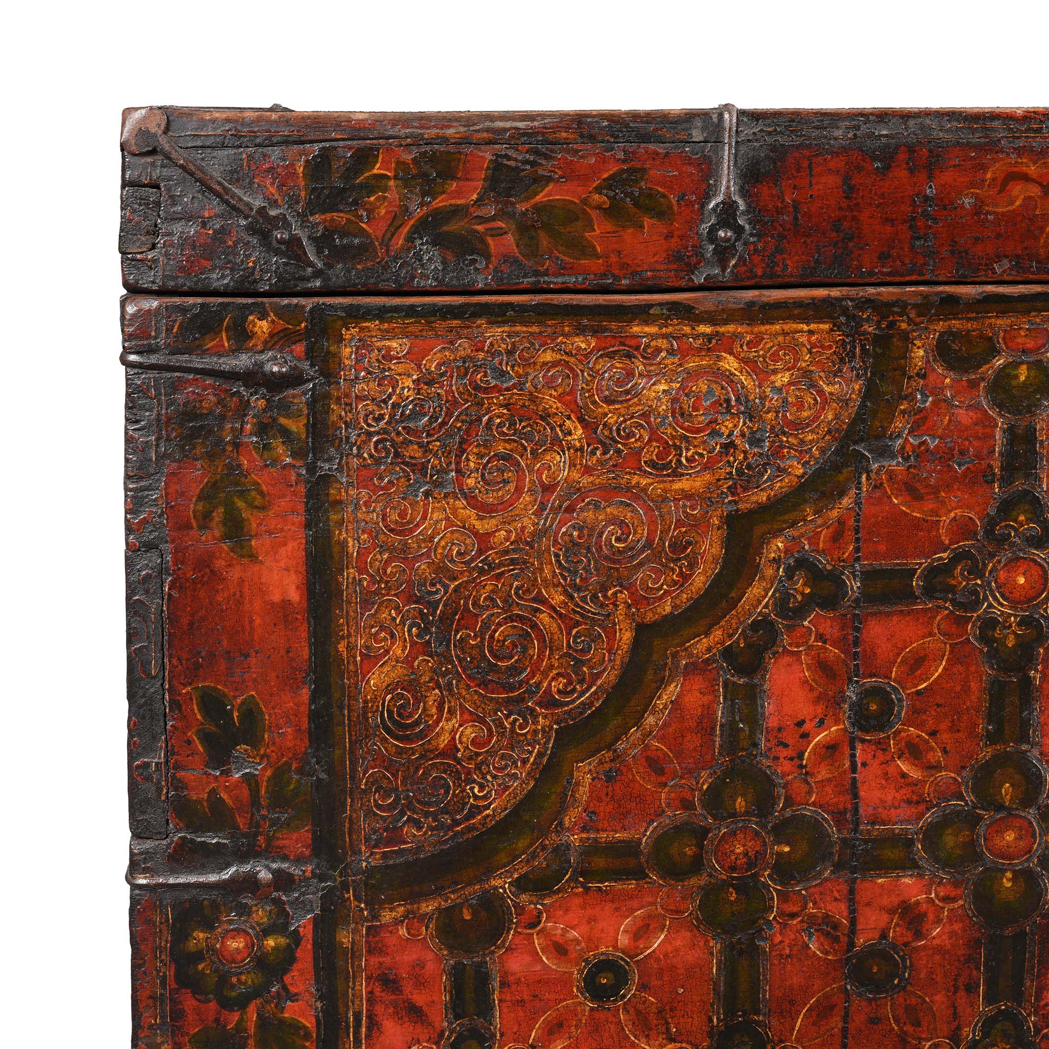 Painted Tibetan 'Dragon' Storage Chest - 18th Century - Image 7