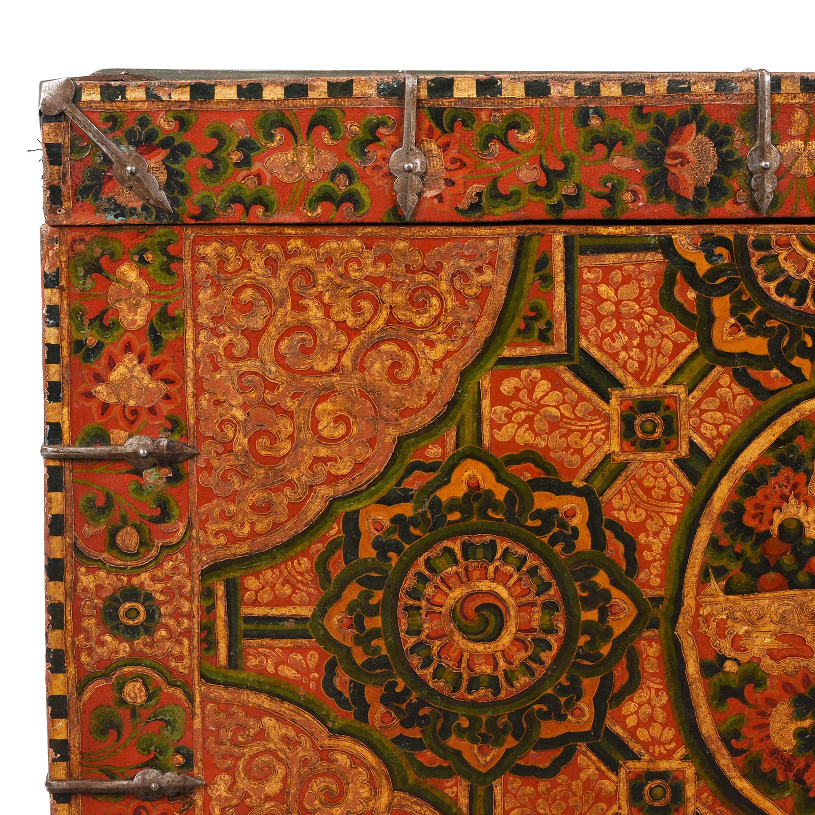 Painted Tibetan Dragon Storage Chest - Ca 1910 - Image 3