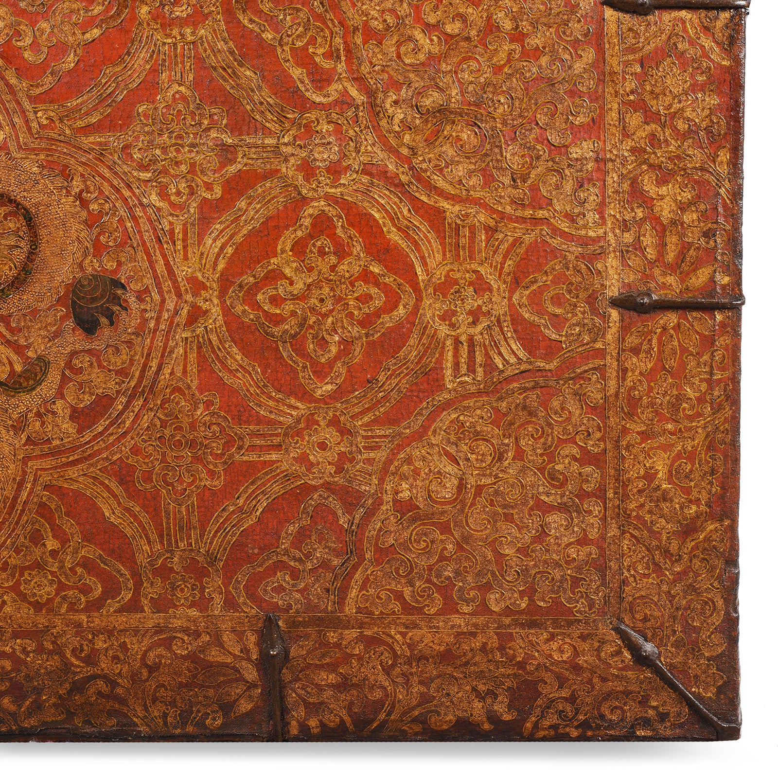 Painted Tibetan 'Dragon' Storage Chest - 18thC - Image 6