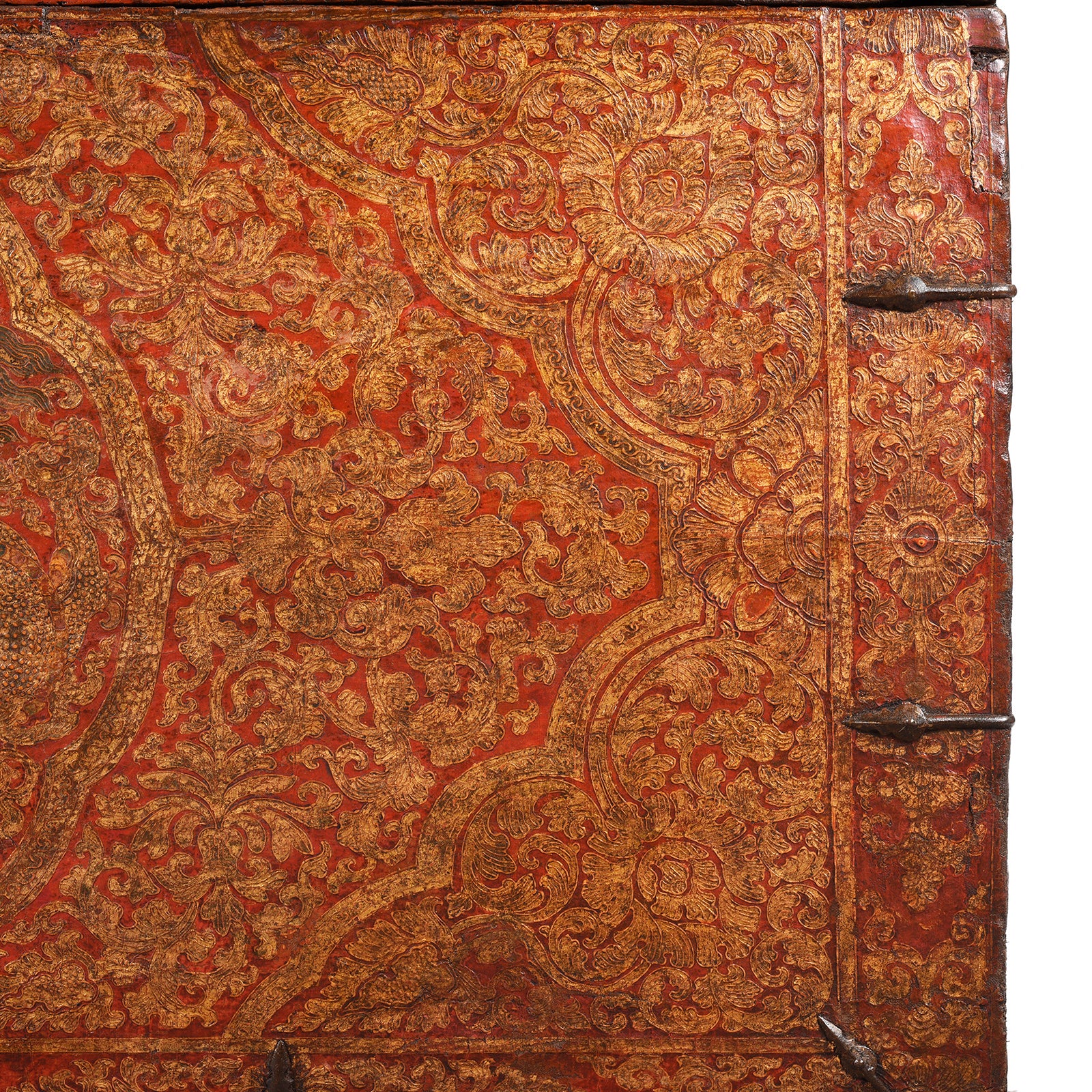 Painted Tibetan 'Dragon' Storage Chest - 18th Century - Image 10