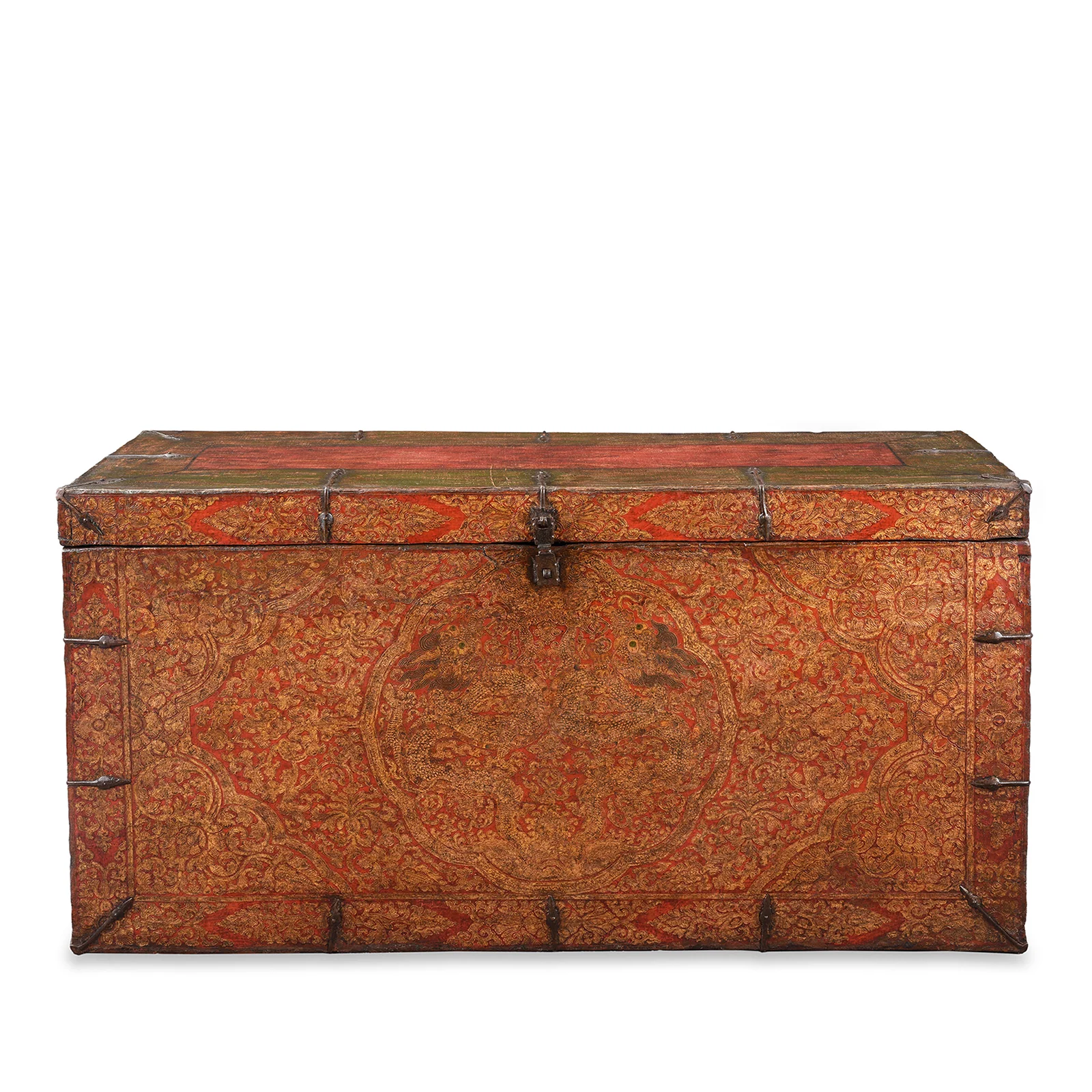 Painted Tibetan 'Dragon' Storage Chest - 18th Century - Image 2