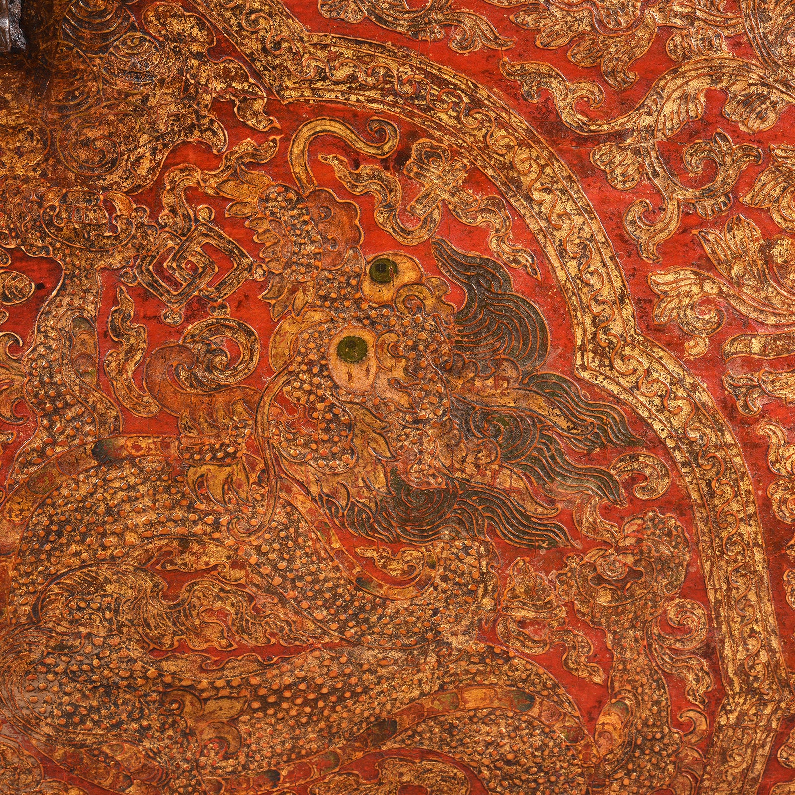 Painted Tibetan 'Dragon' Storage Chest - 18th Century - Image 5