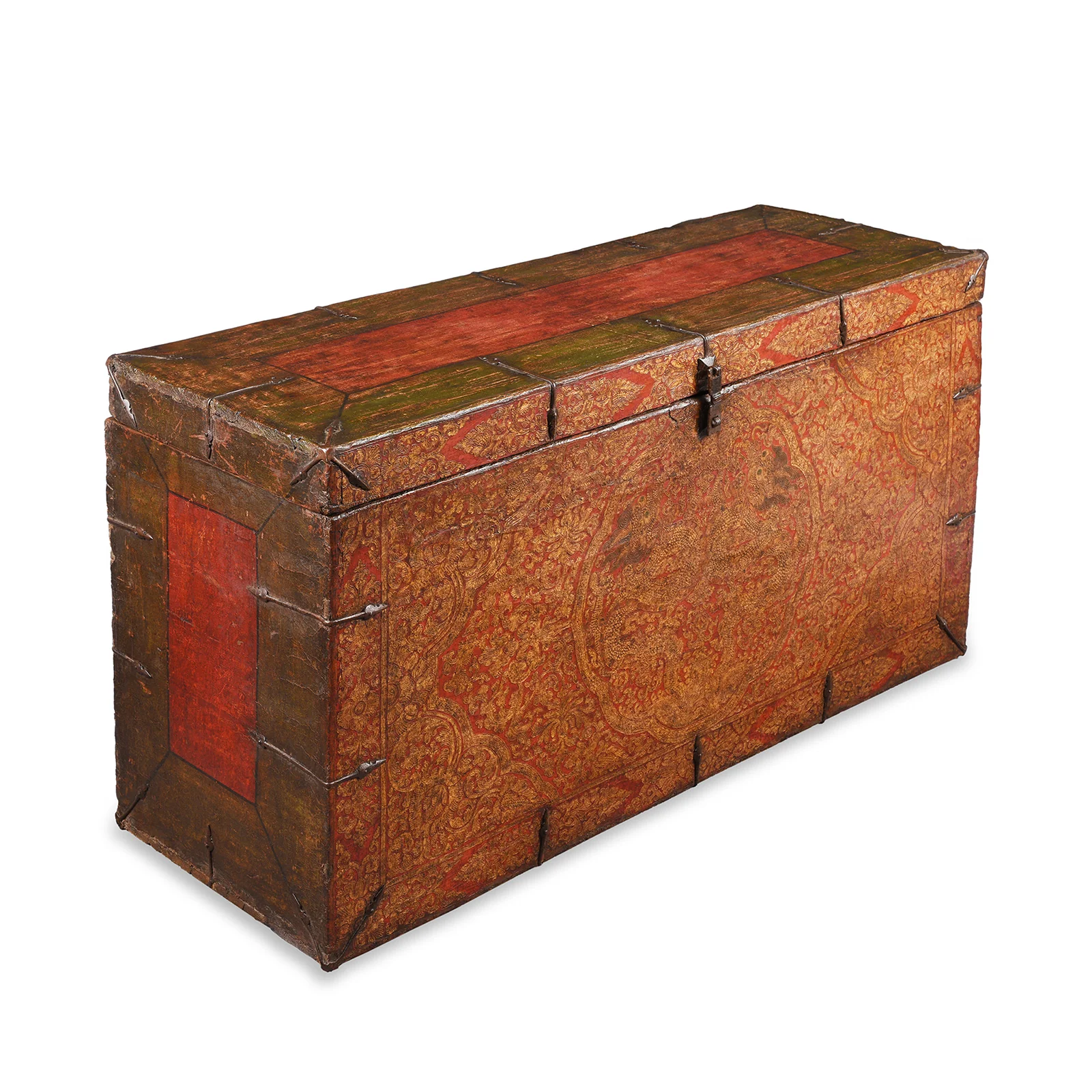Painted Tibetan 'Dragon' Storage Chest - 18th Century - Image 6