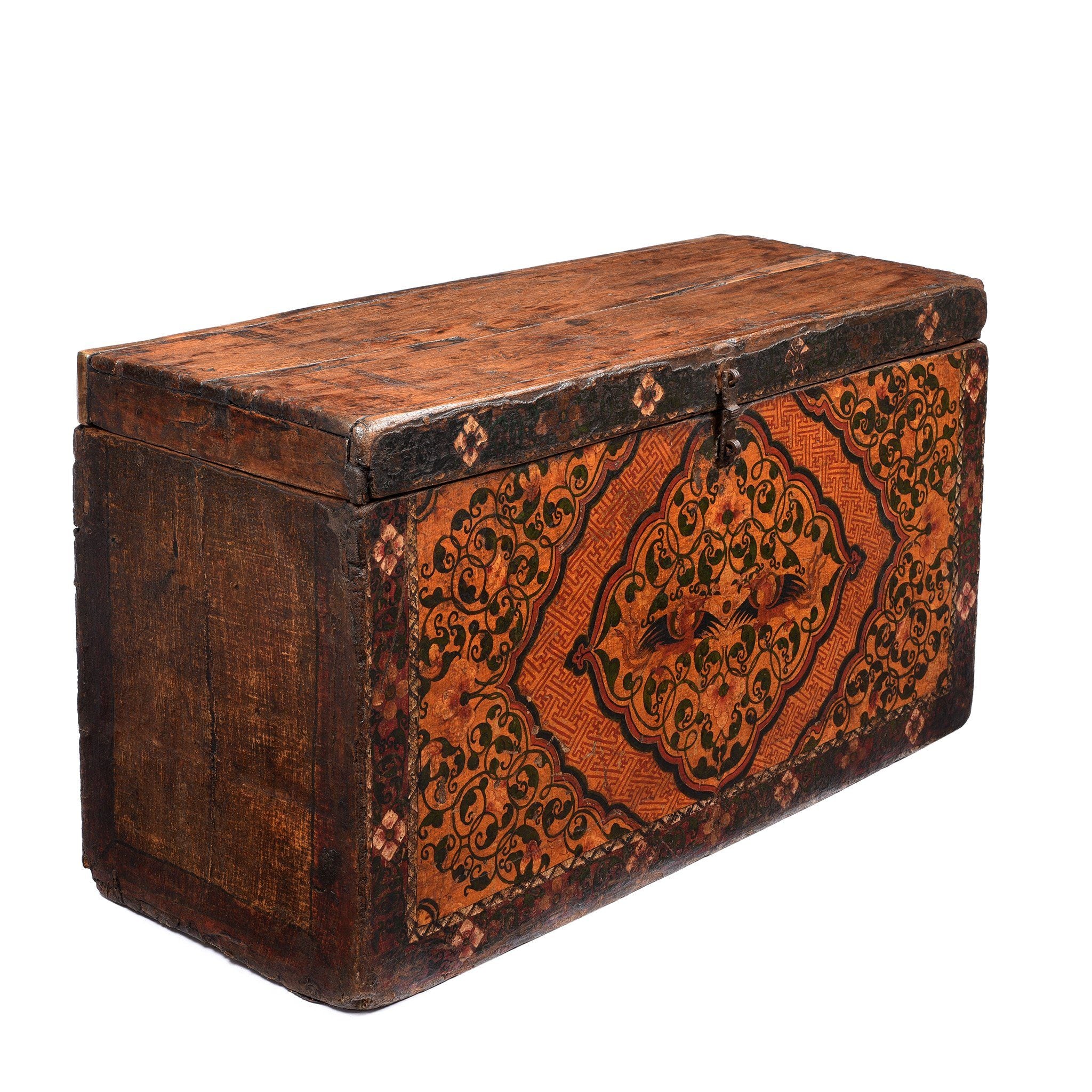 Painted Tibetan 'Floral' Storage Chest - 18thC - Image 6