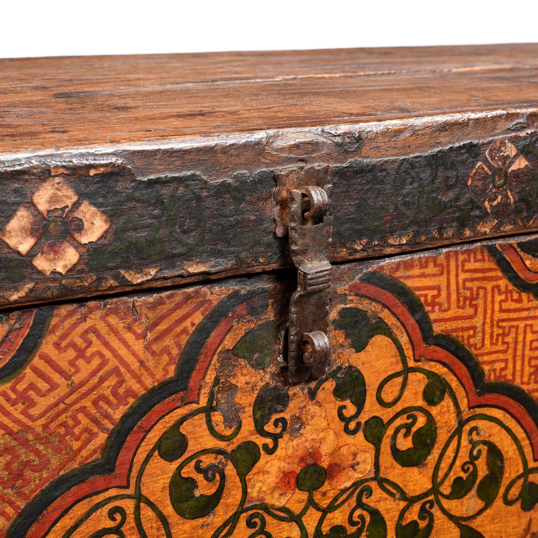 Painted Tibetan 'Floral' Storage Chest - 18thC - Image 8