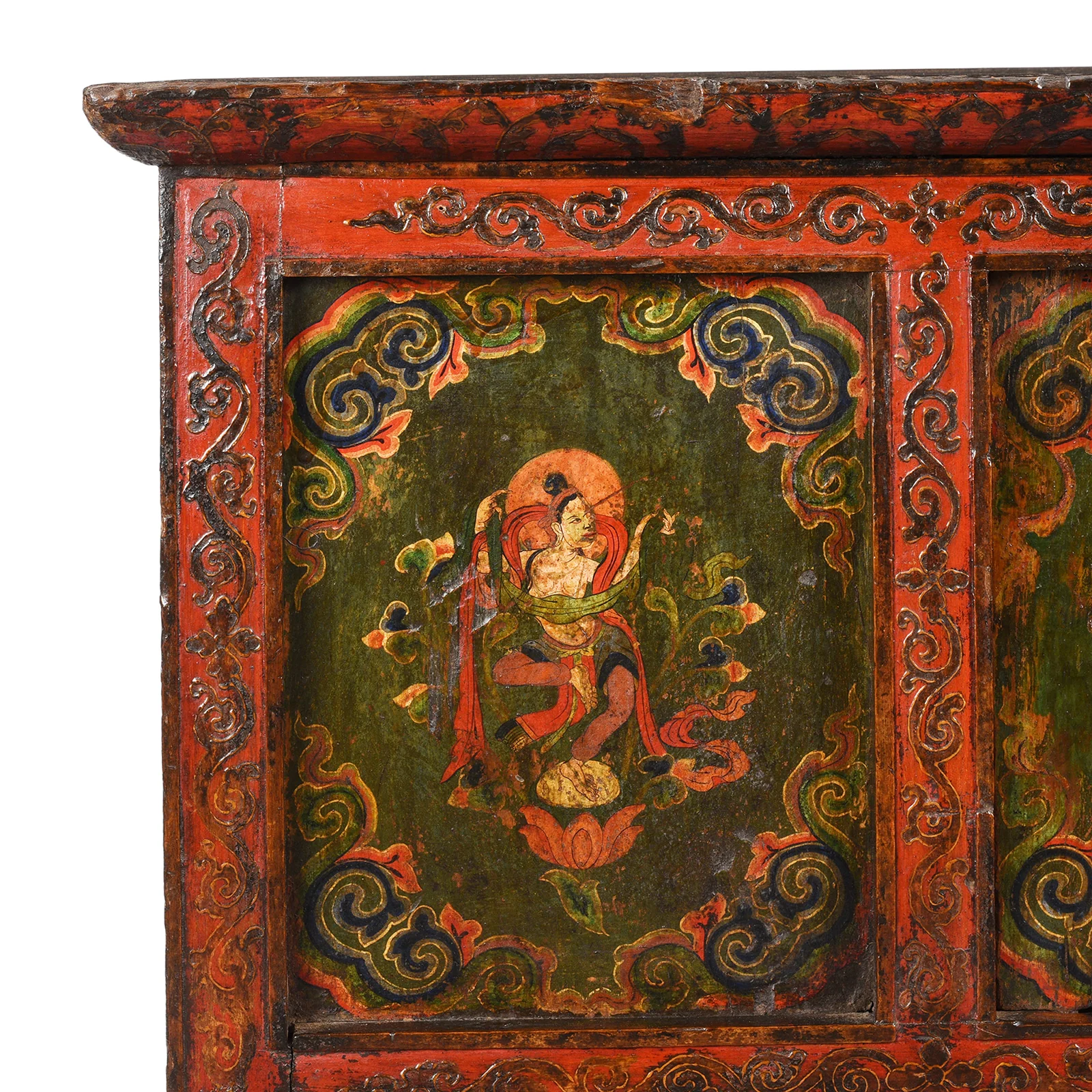 Painted Tibetan Side Cabinet - Late 19th Century - Image 2