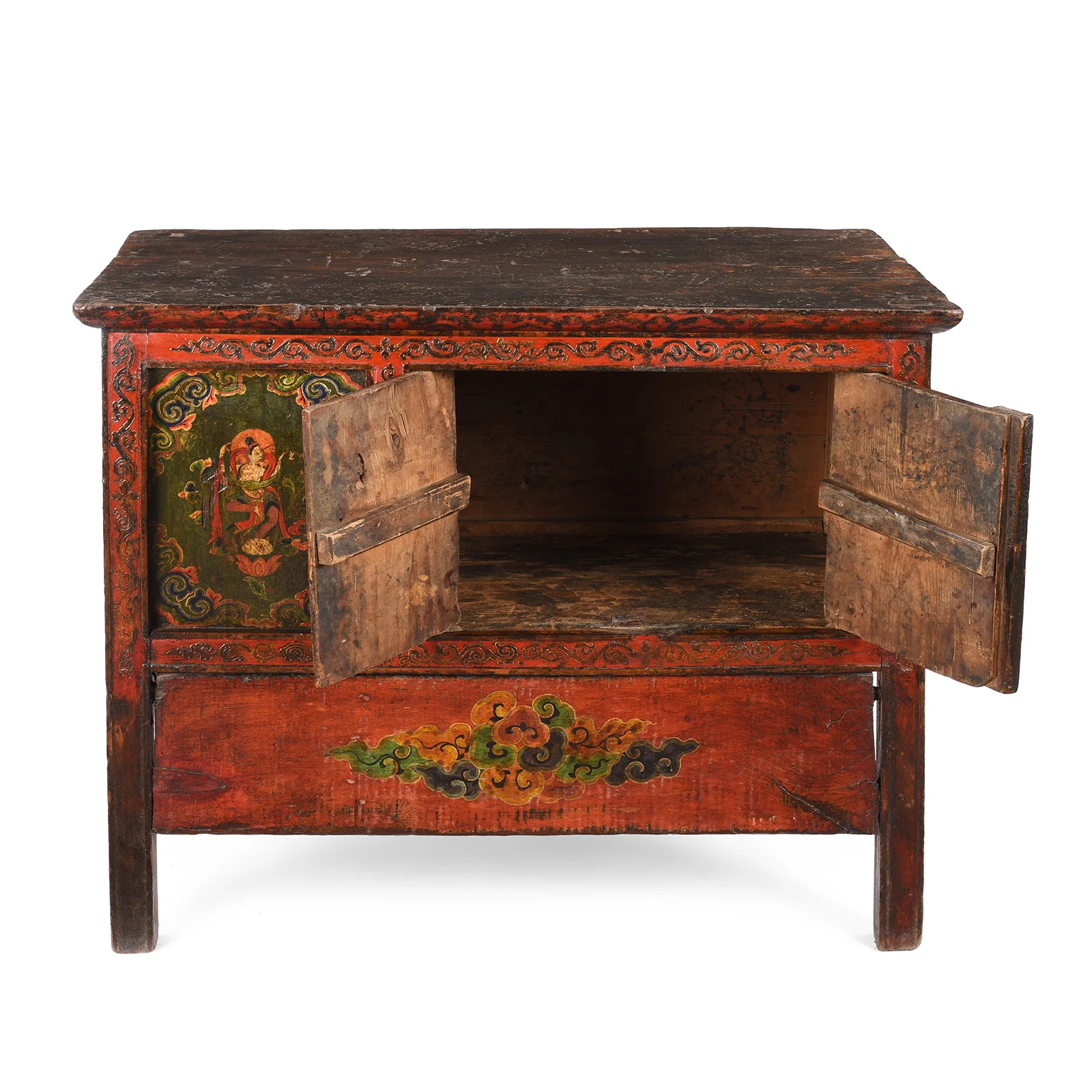 Painted Tibetan Side Cabinet - Late 19th Century - Image 3