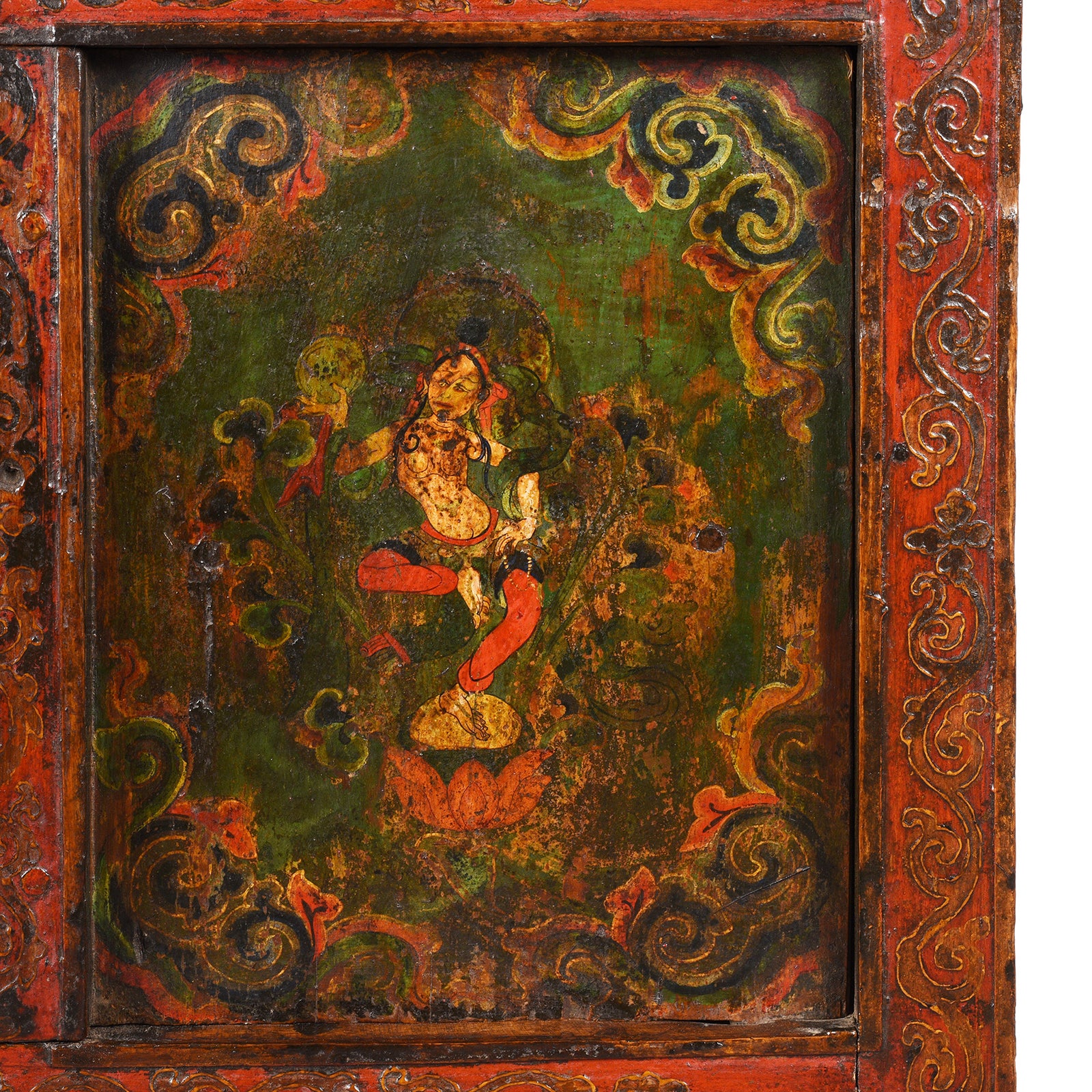 Painted Tibetan Side Cabinet - Late 19th Century - Image 4