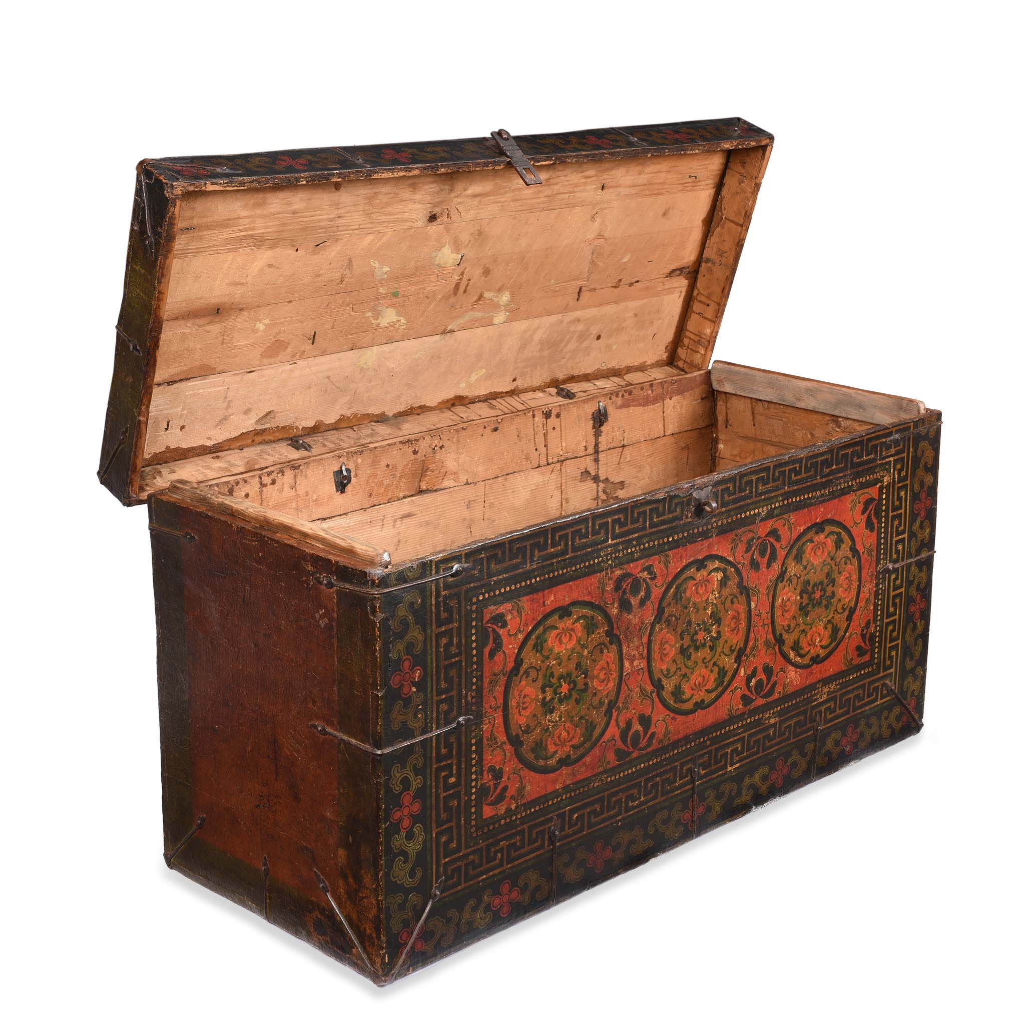 Painted Tibetan Storage Chest - 17th Century - Image 4