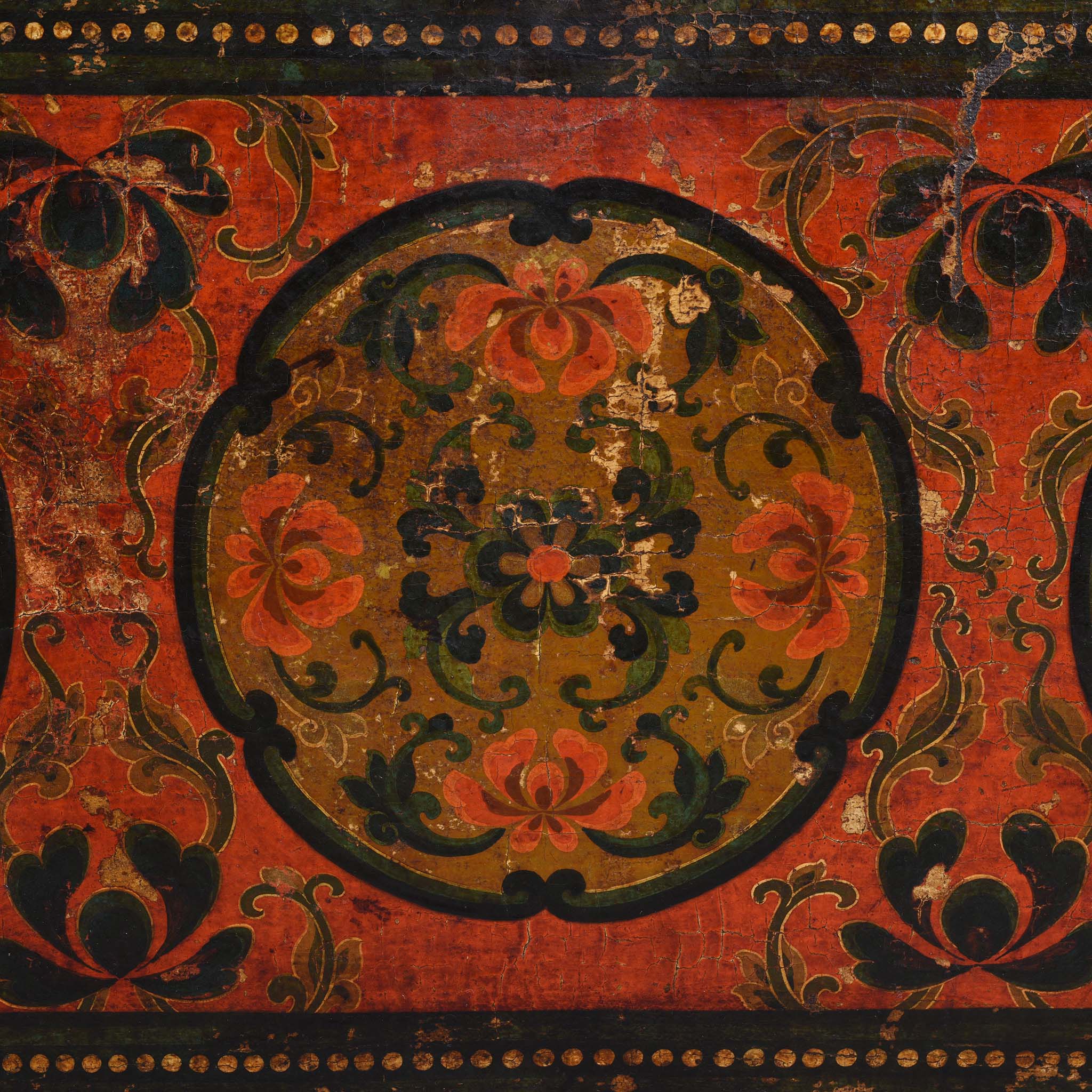 Painted Tibetan Storage Chest - 17th Century - Image 5