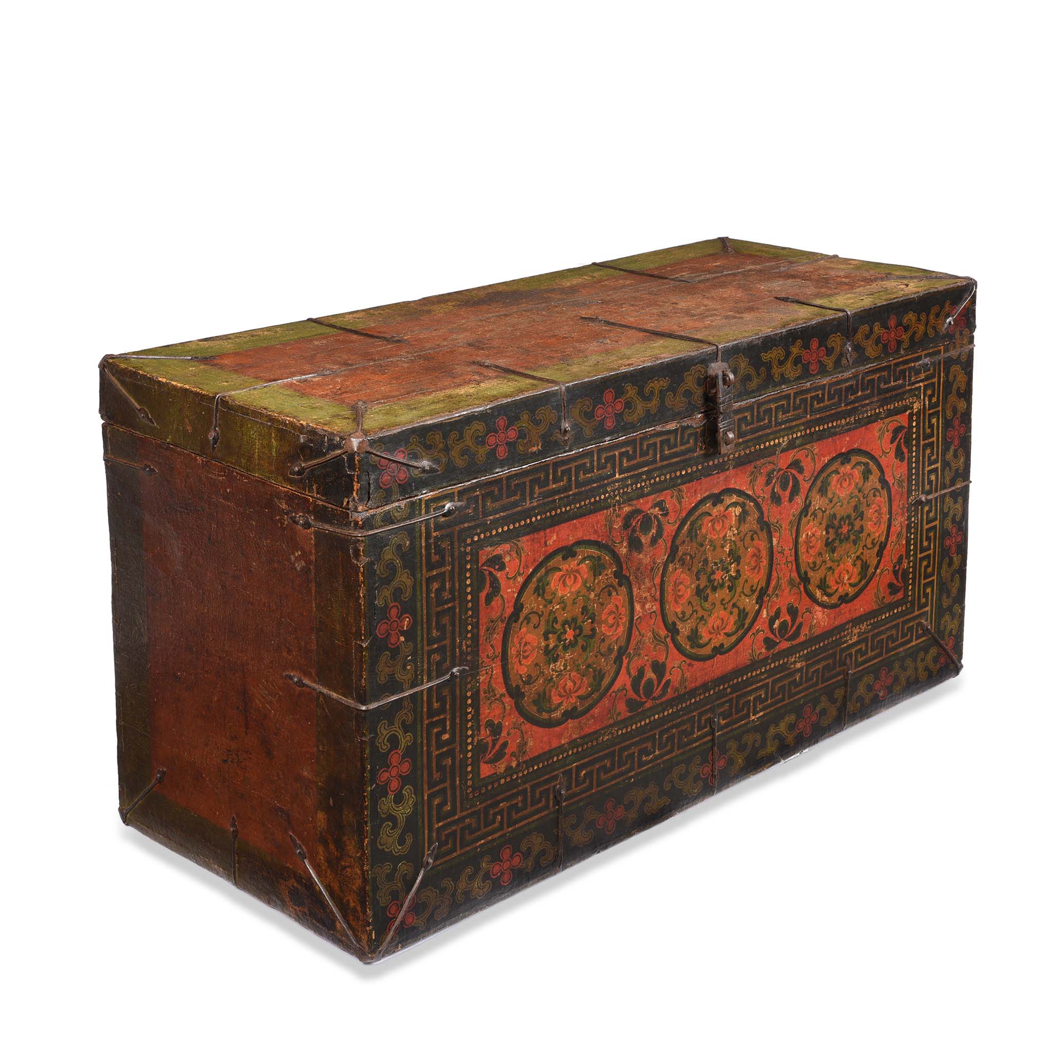 Painted Tibetan Storage Chest - 17th Century - Image 6