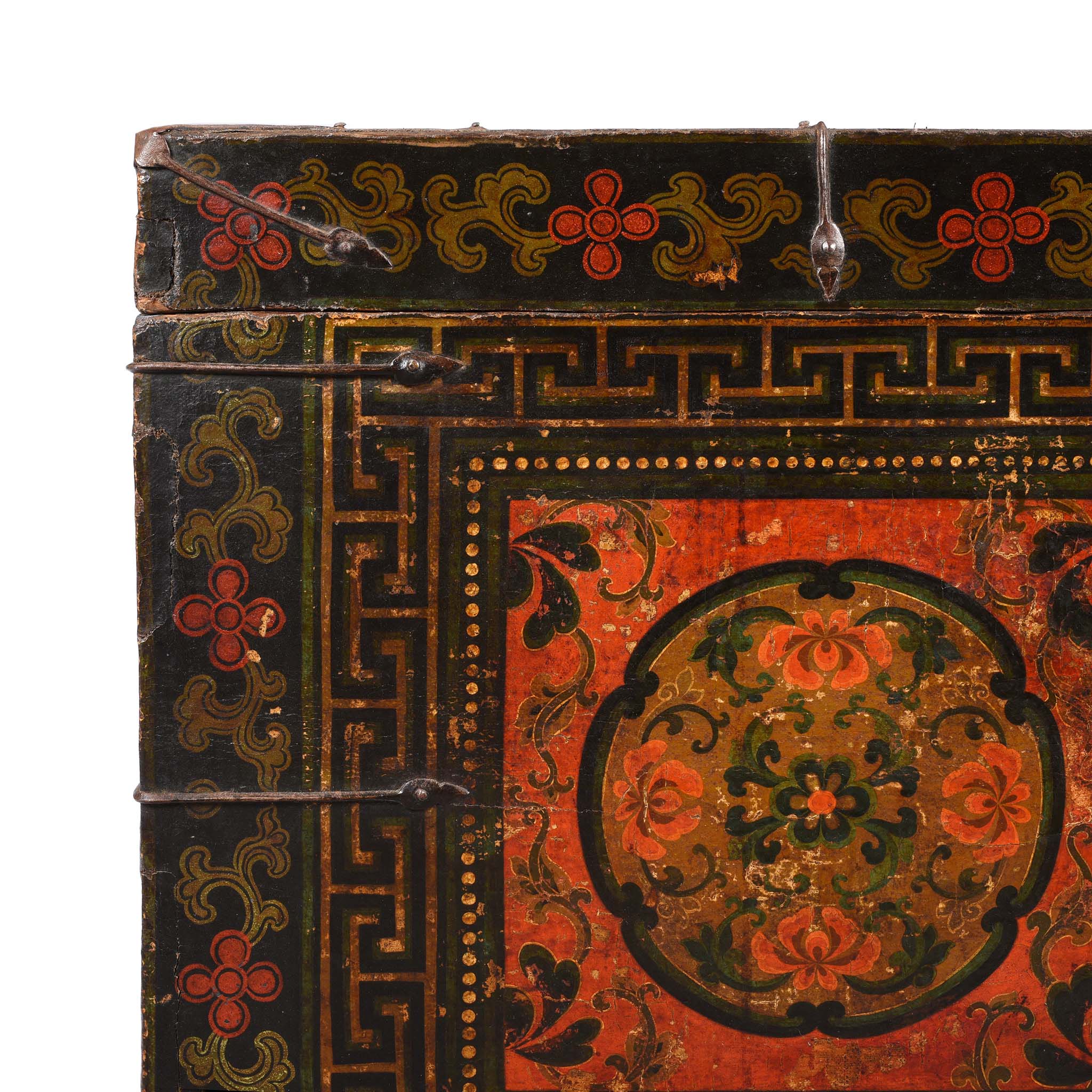 Painted Tibetan Storage Chest - 17th Century - Image 7