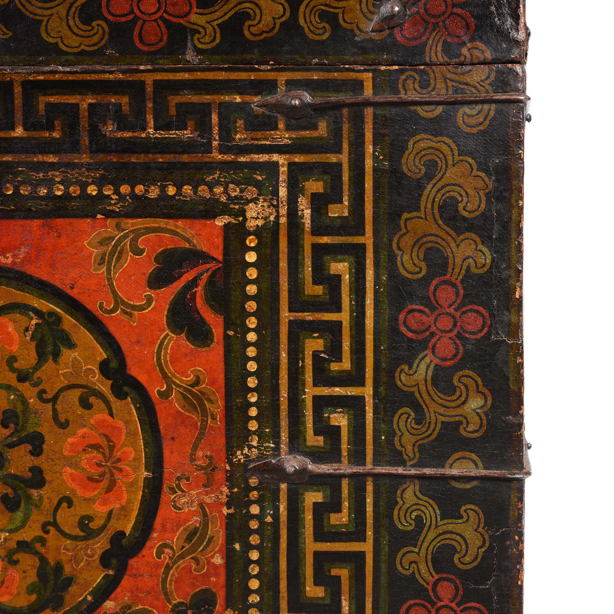 Painted Tibetan Storage Chest - 17th Century - Image 8