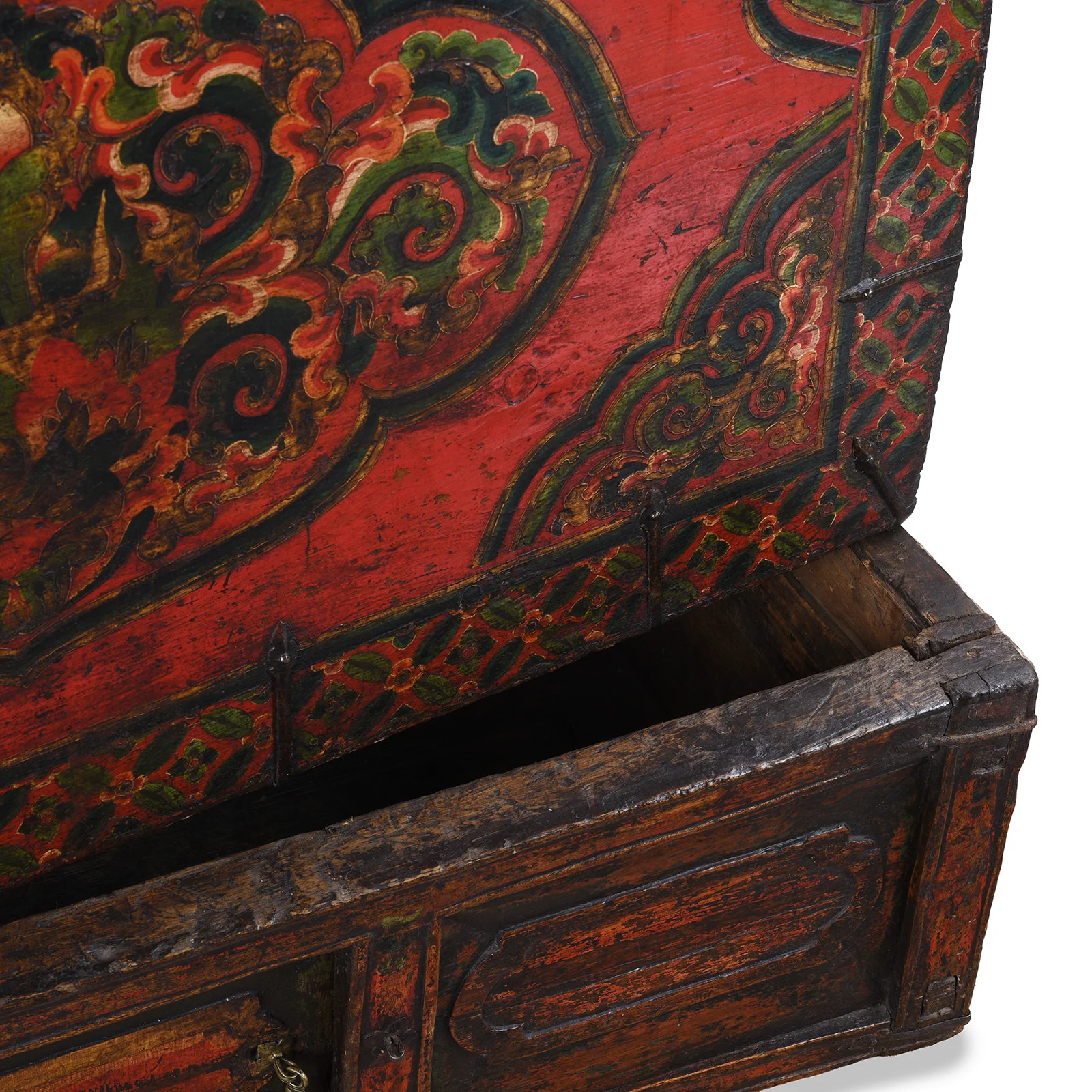 Painted Tibetan Storage Chest On Stand - 18th Century - Image 12