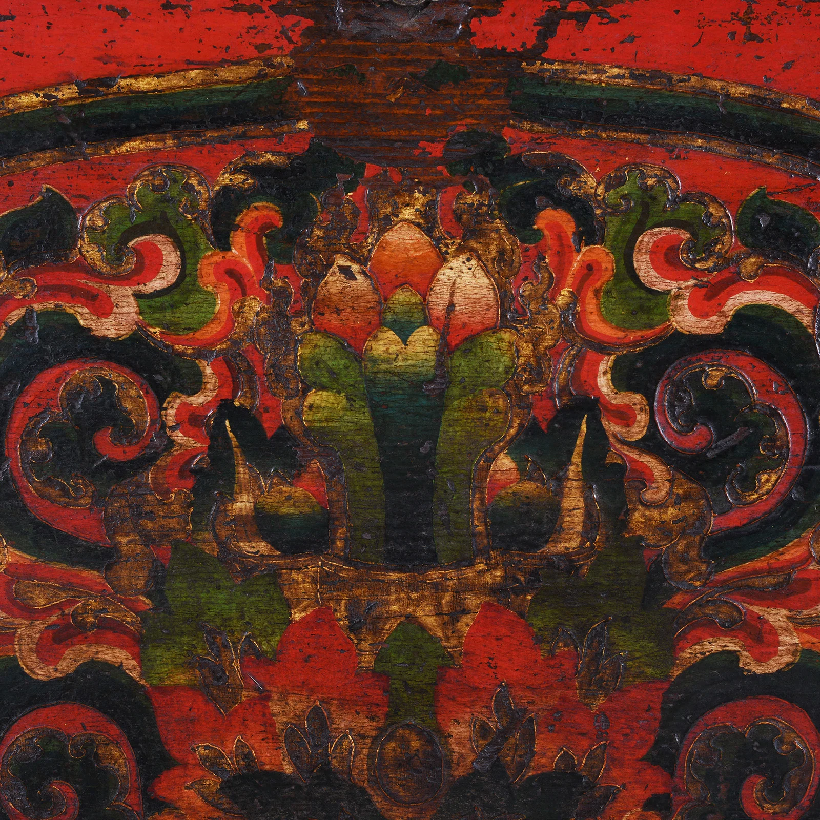 Painted Tibetan Storage Chest On Stand - 18th Century - Image 5