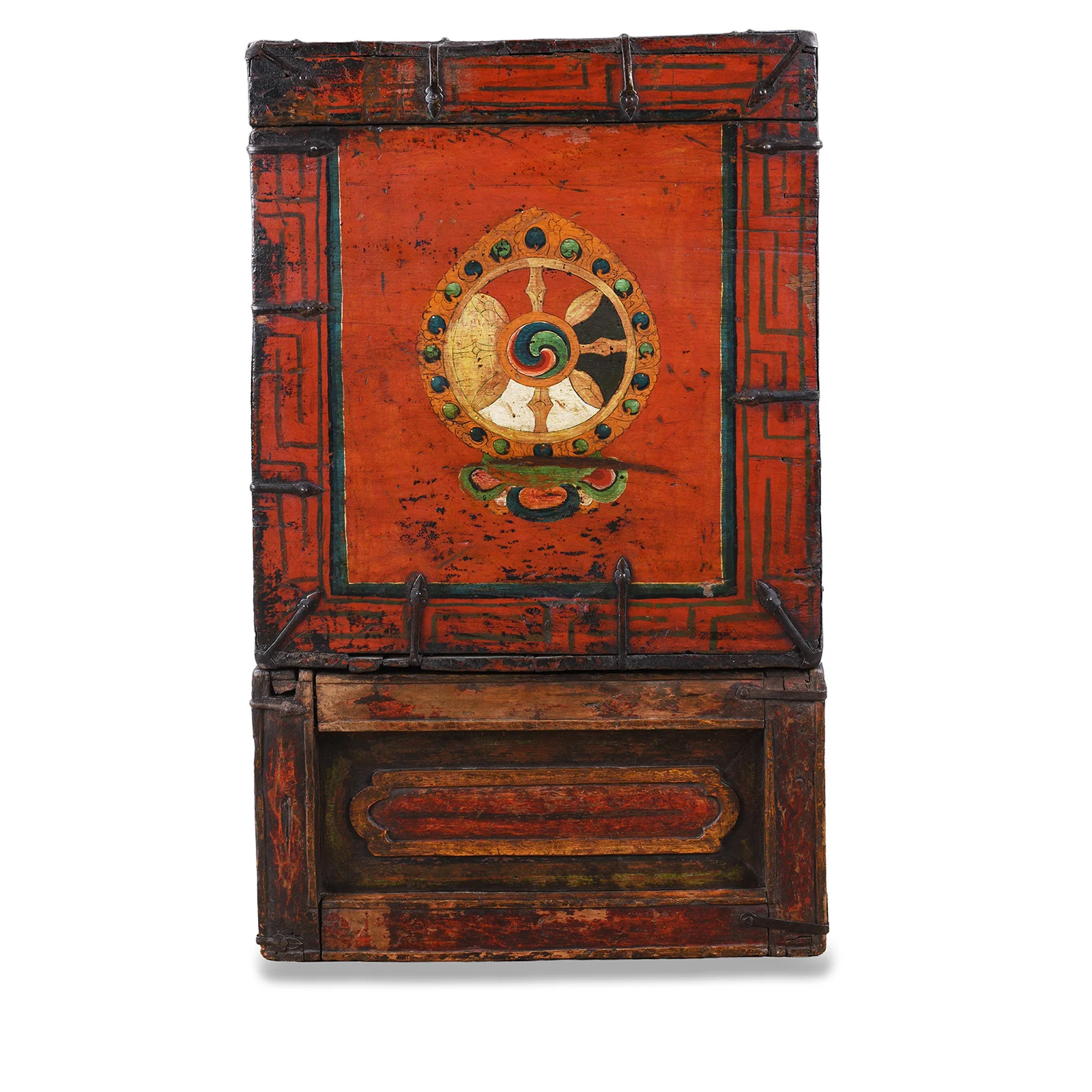 Painted Tibetan Storage Chest On Stand - 18th Century - Image 8