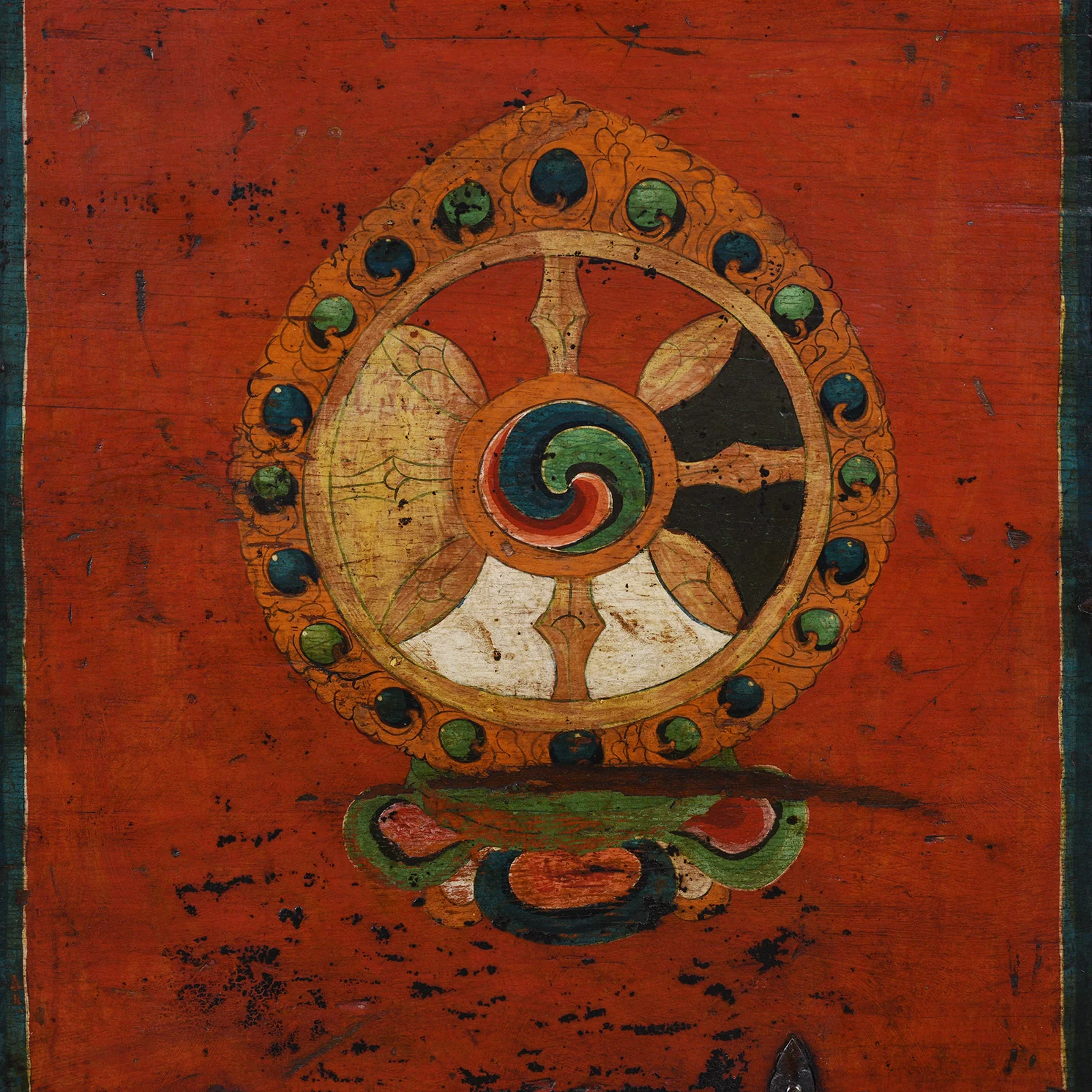 Painted Tibetan Storage Chest On Stand - 18th Century - Image 9