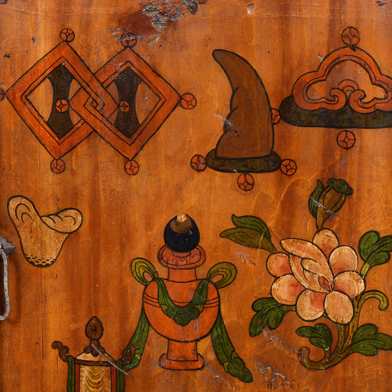 Painted Tibetan Torgam Offering Cabinet - 19thC - Image 6