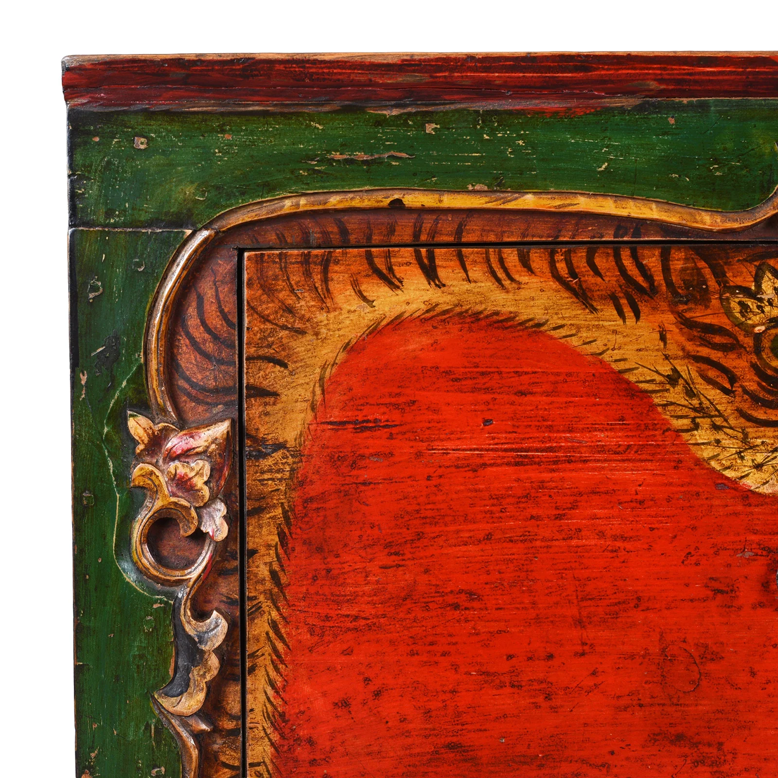 Painted Qinghai Tiger Cabinet  - 19th Century - Image 2