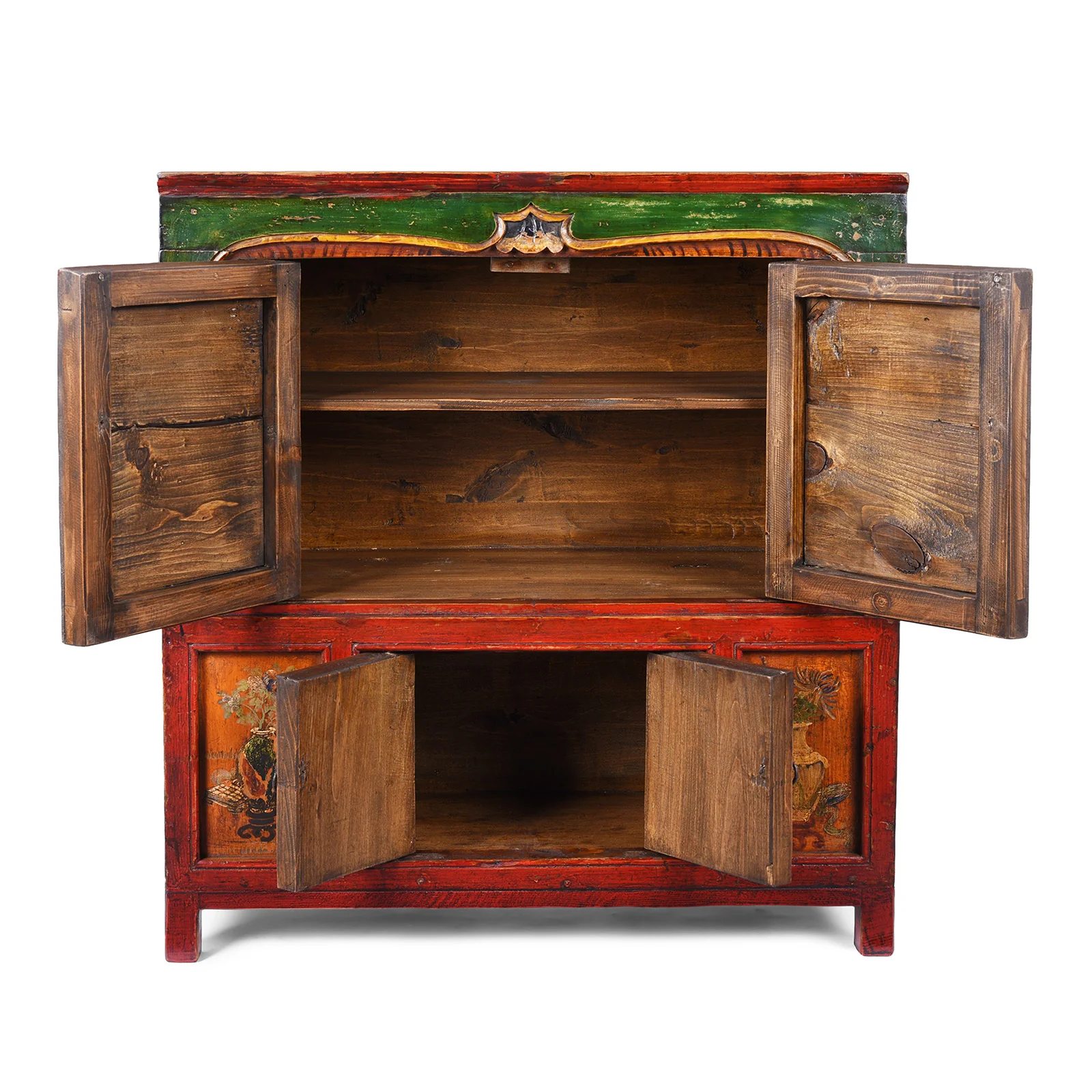 Painted Qinghai Tiger Cabinet  - 19th Century - Image 3