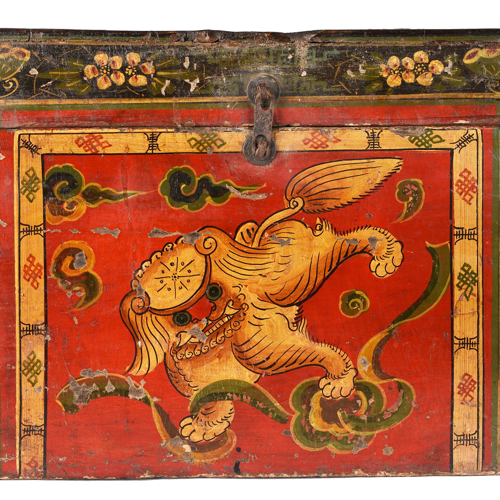 Painted Wedding Box From Shanxi - Foo Dog - Late 19th Century - Image 2