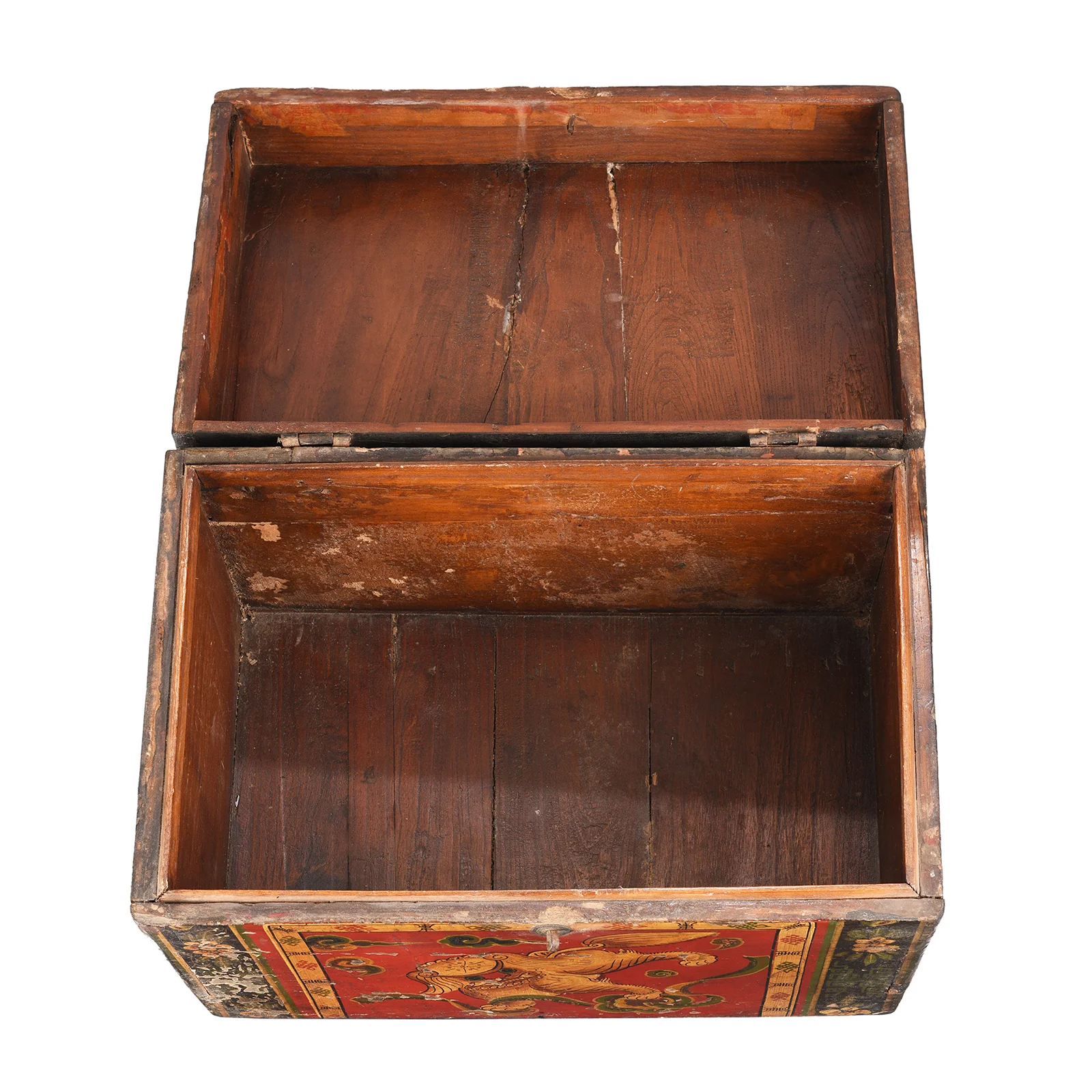 Painted Wedding Box From Shanxi - Foo Dog - Late 19th Century - Image 3