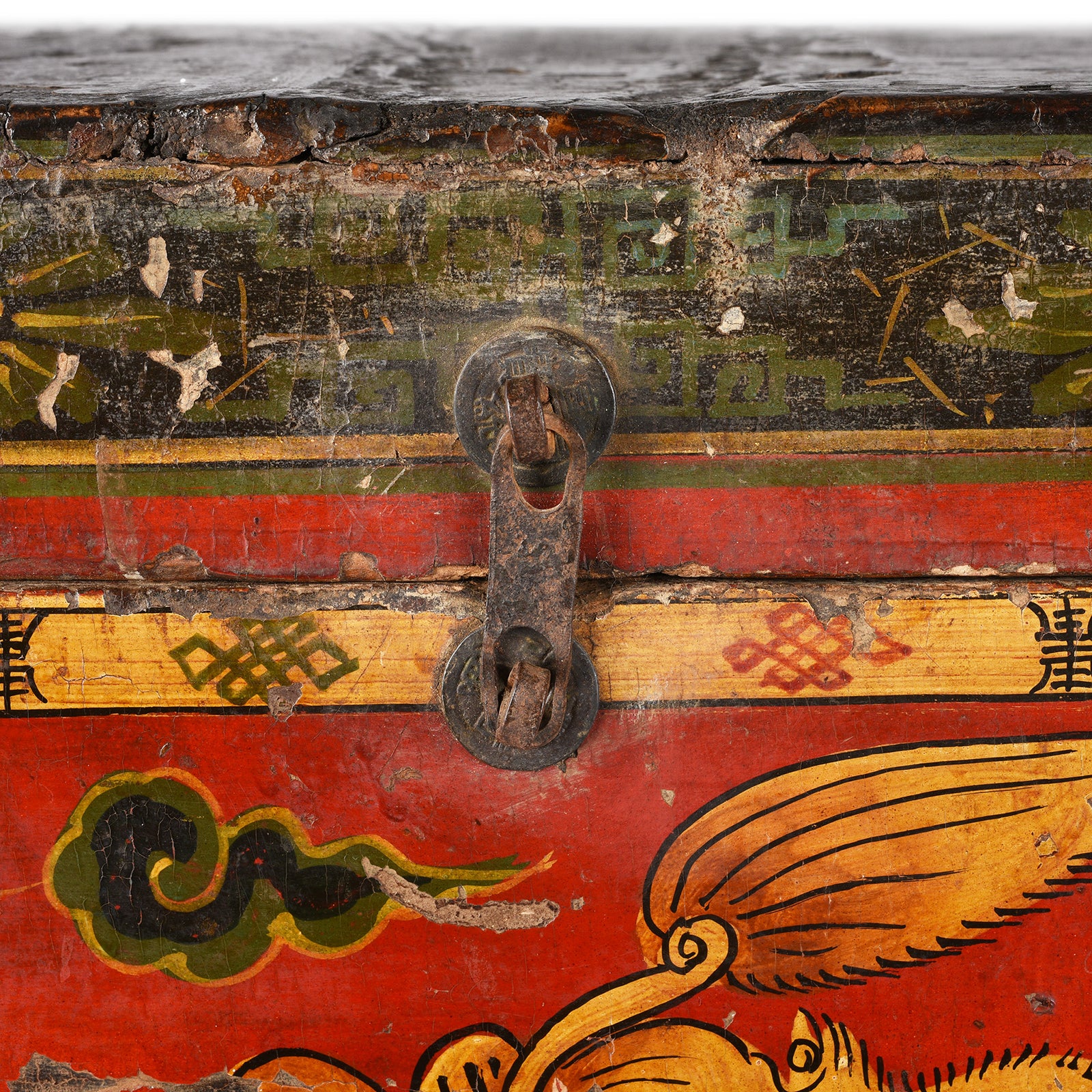 Painted Wedding Box From Shanxi - Foo Dog - Late 19th Century - Image 5