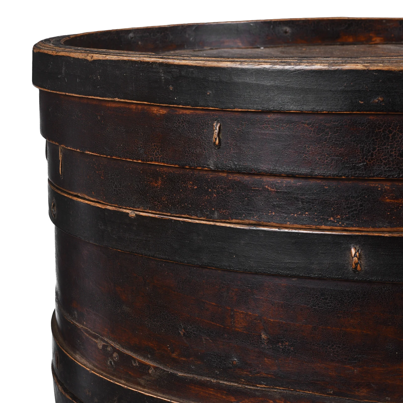 Painted Willow Hat Box From Shanxi - 19th Century - Image 8