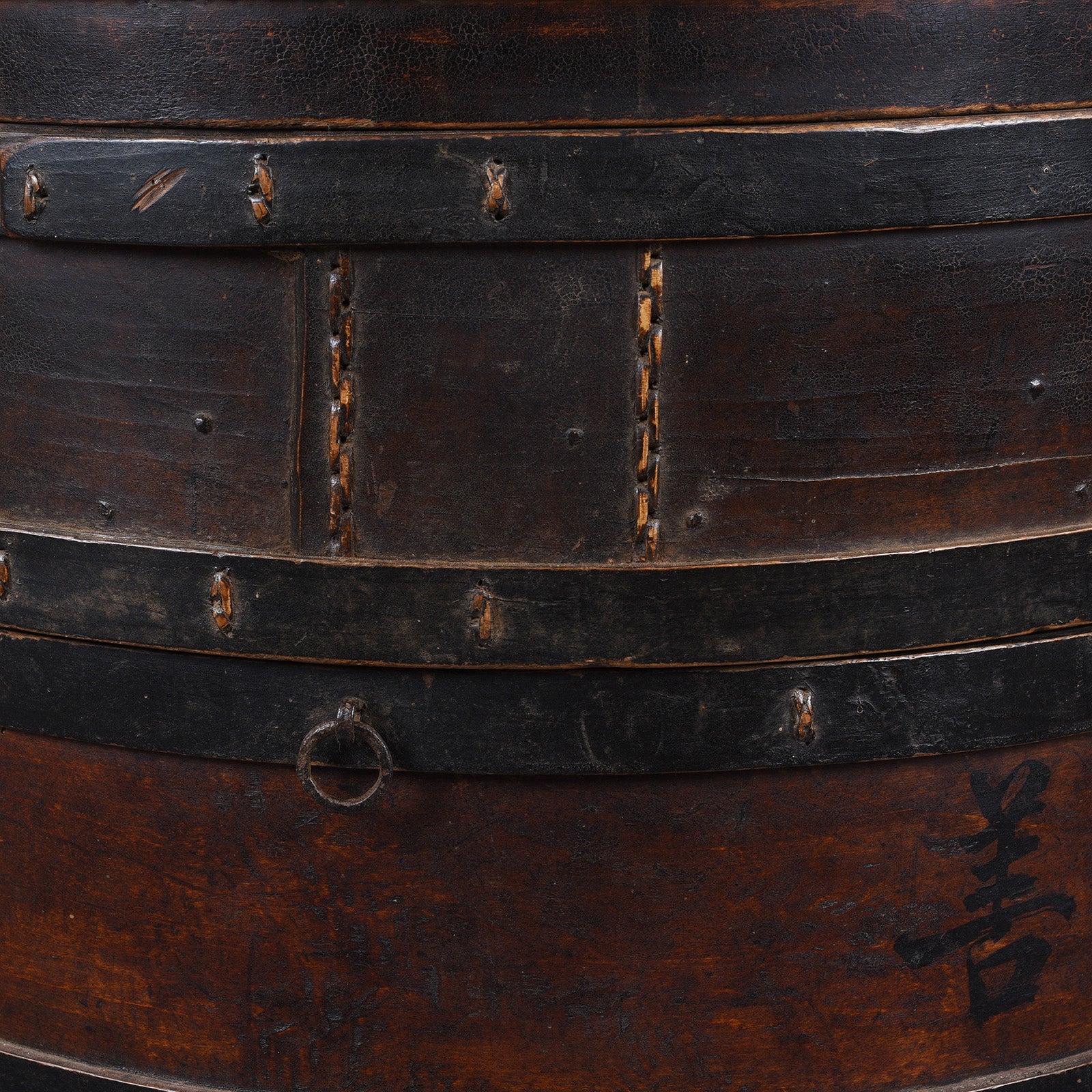 Painted Willow Hat Box From Shanxi - 19th Century - Image 9