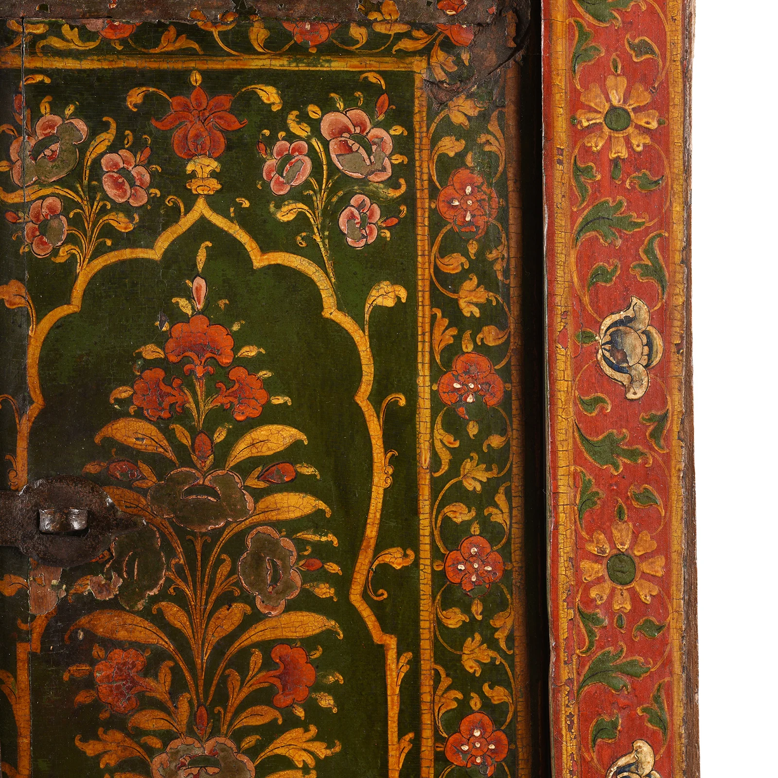 Tree Of Life Painted Window Shutter From Bikaner - 18th Century - Image 5