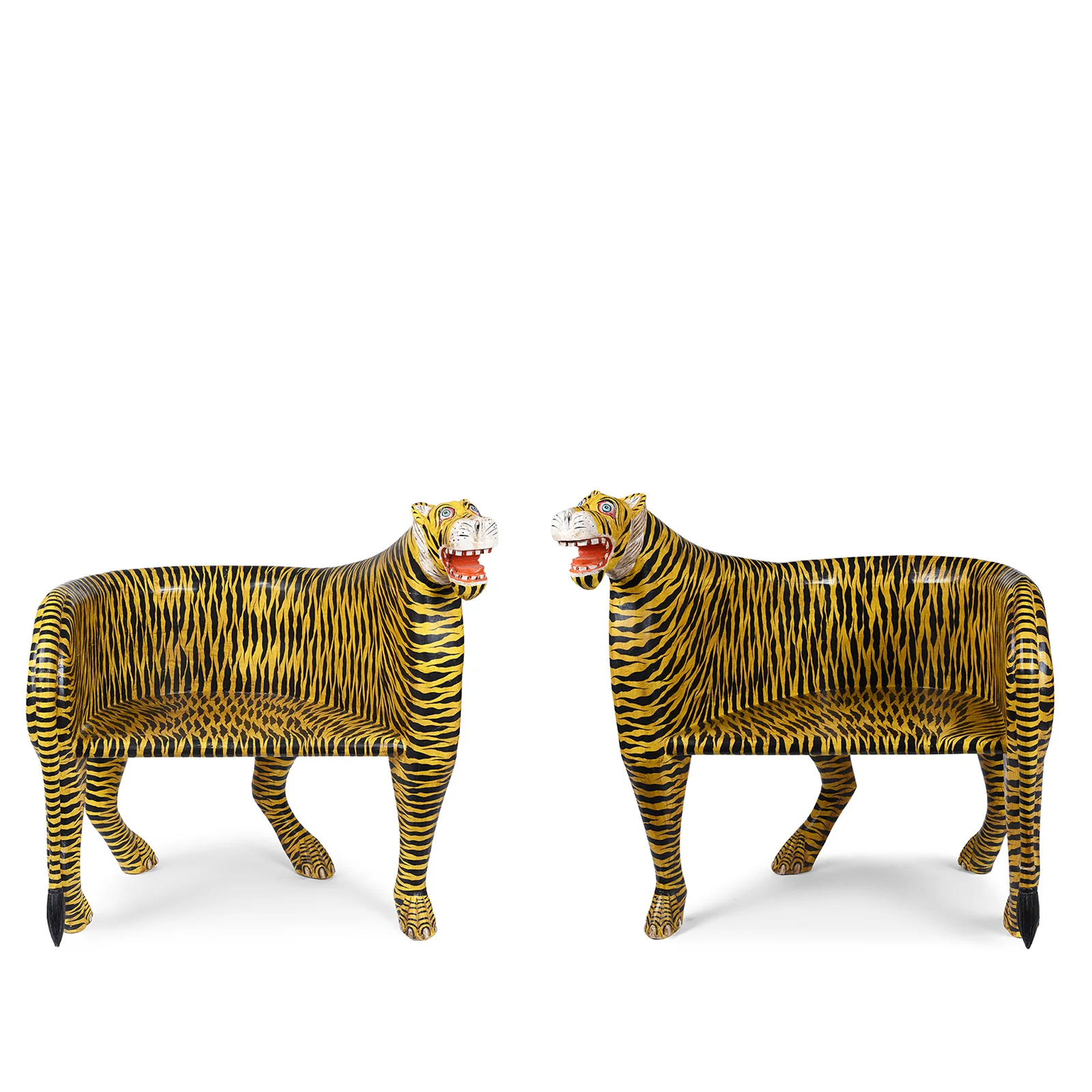 Painted Indian Tiger Chair - Image 2