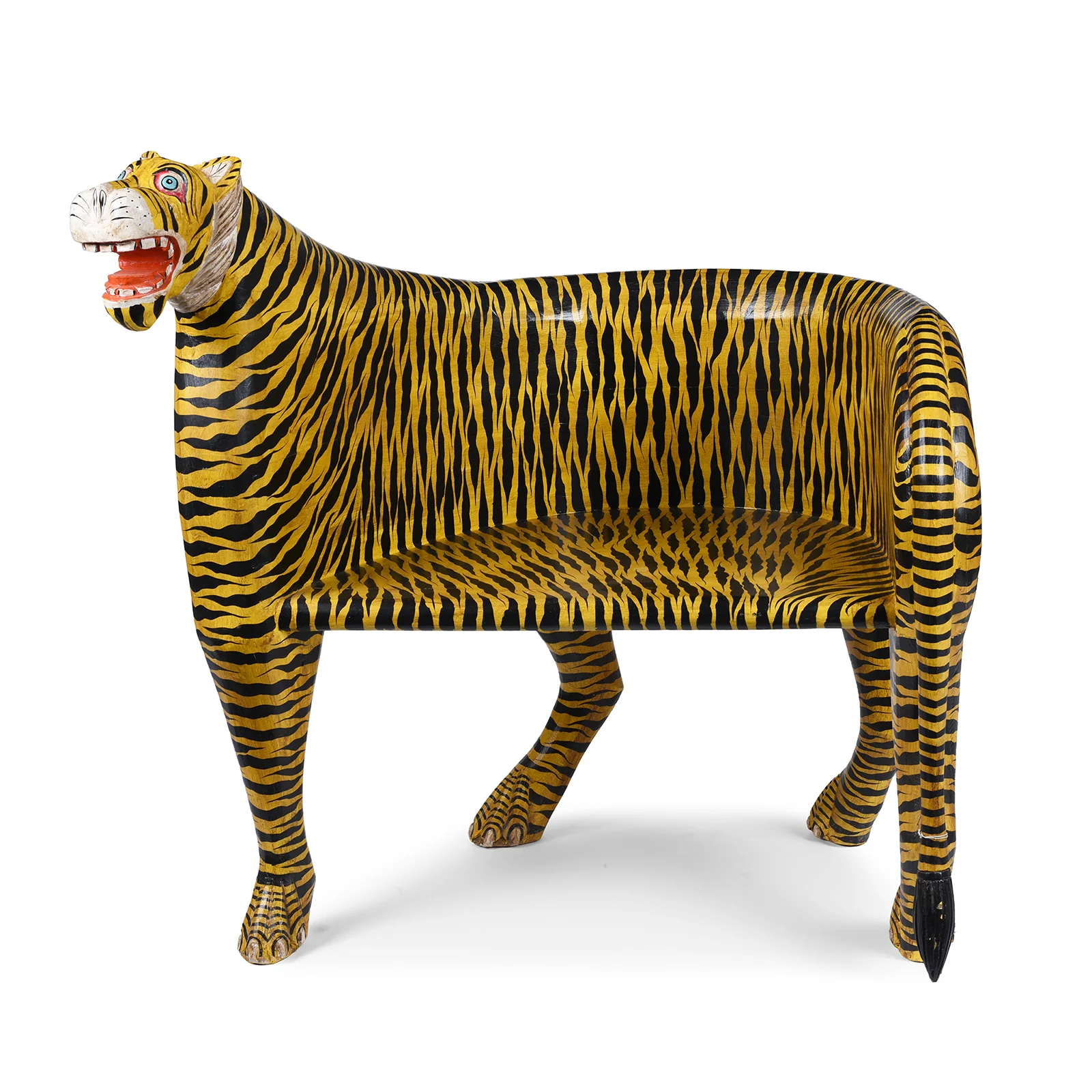 Painted Indian Tiger Chair - Image 7