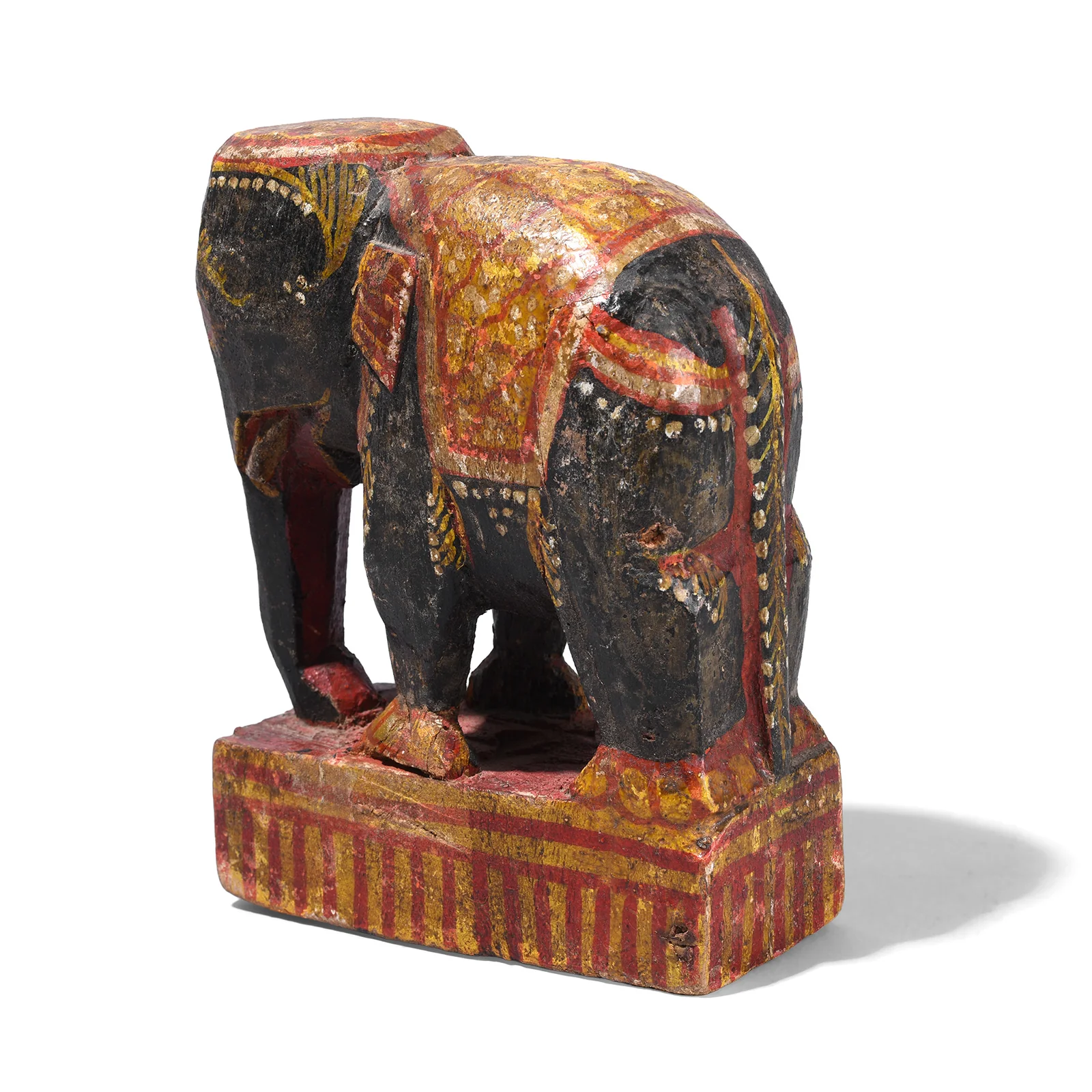 Painted Wooden Elephant From Orissa - Ca 1920 - Image 3