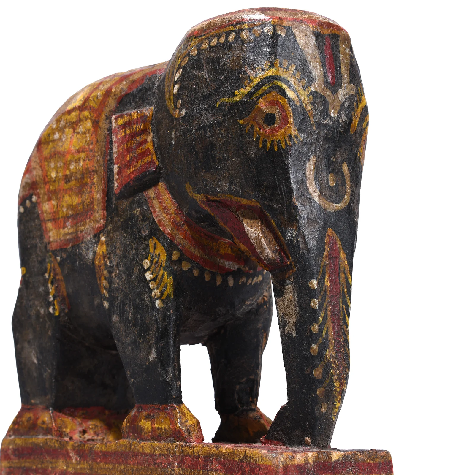 Painted Wooden Elephant From Orissa - Ca 1920 - Image 4