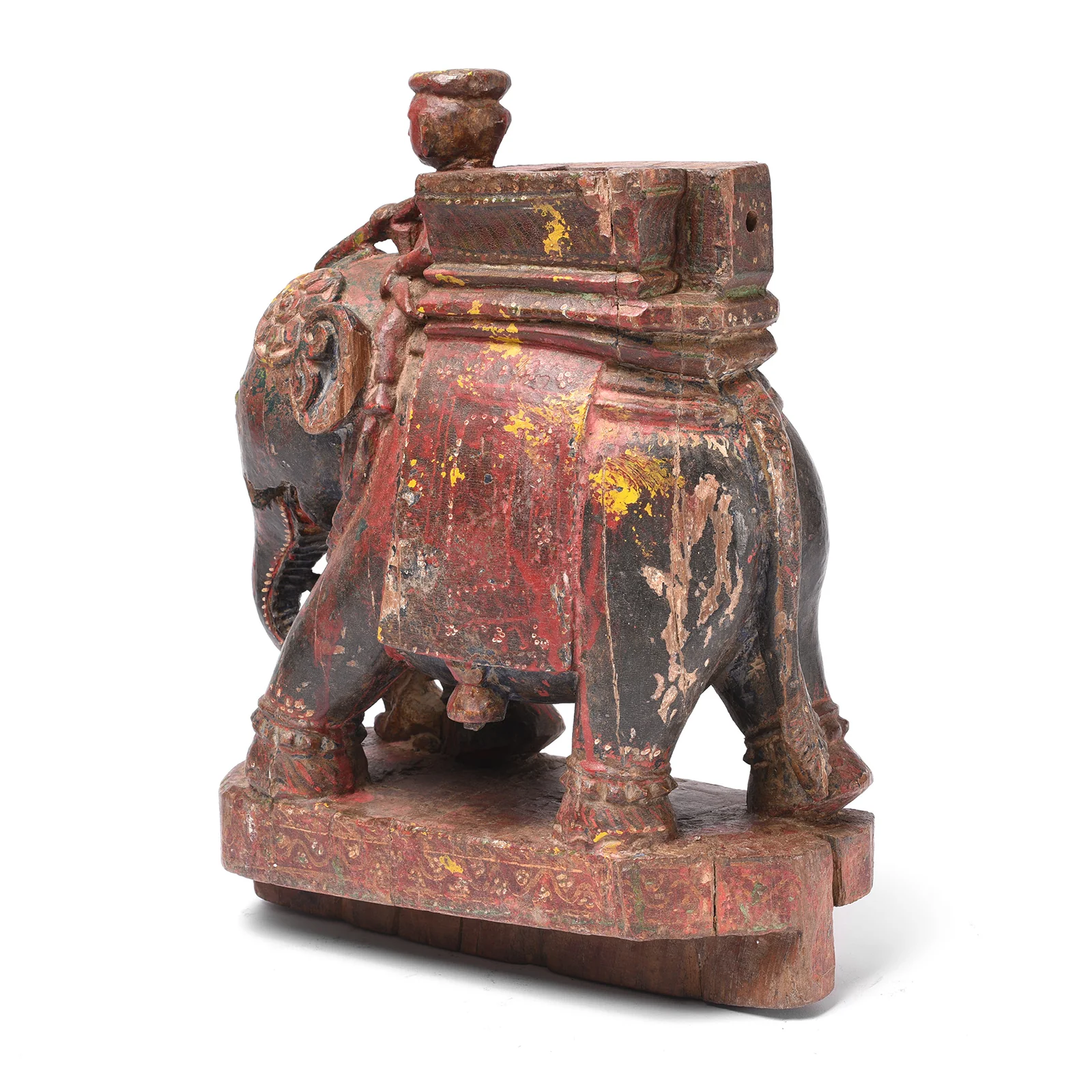 Painted Indian Elephant & Mahout From Rajasthan - 19th Century - Image 6