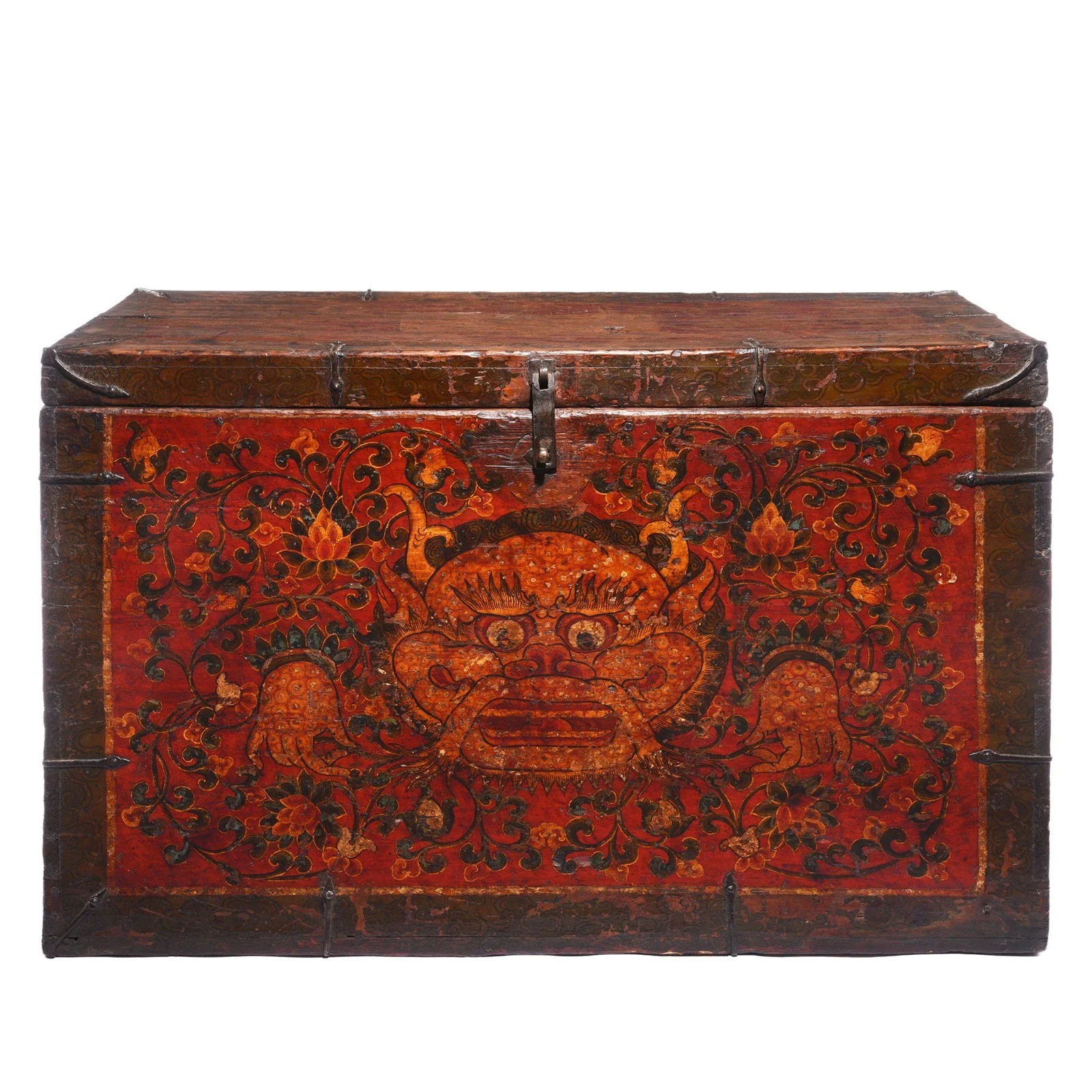 Painted Zeeba Chest From Tibet - 19th Century - Image 3