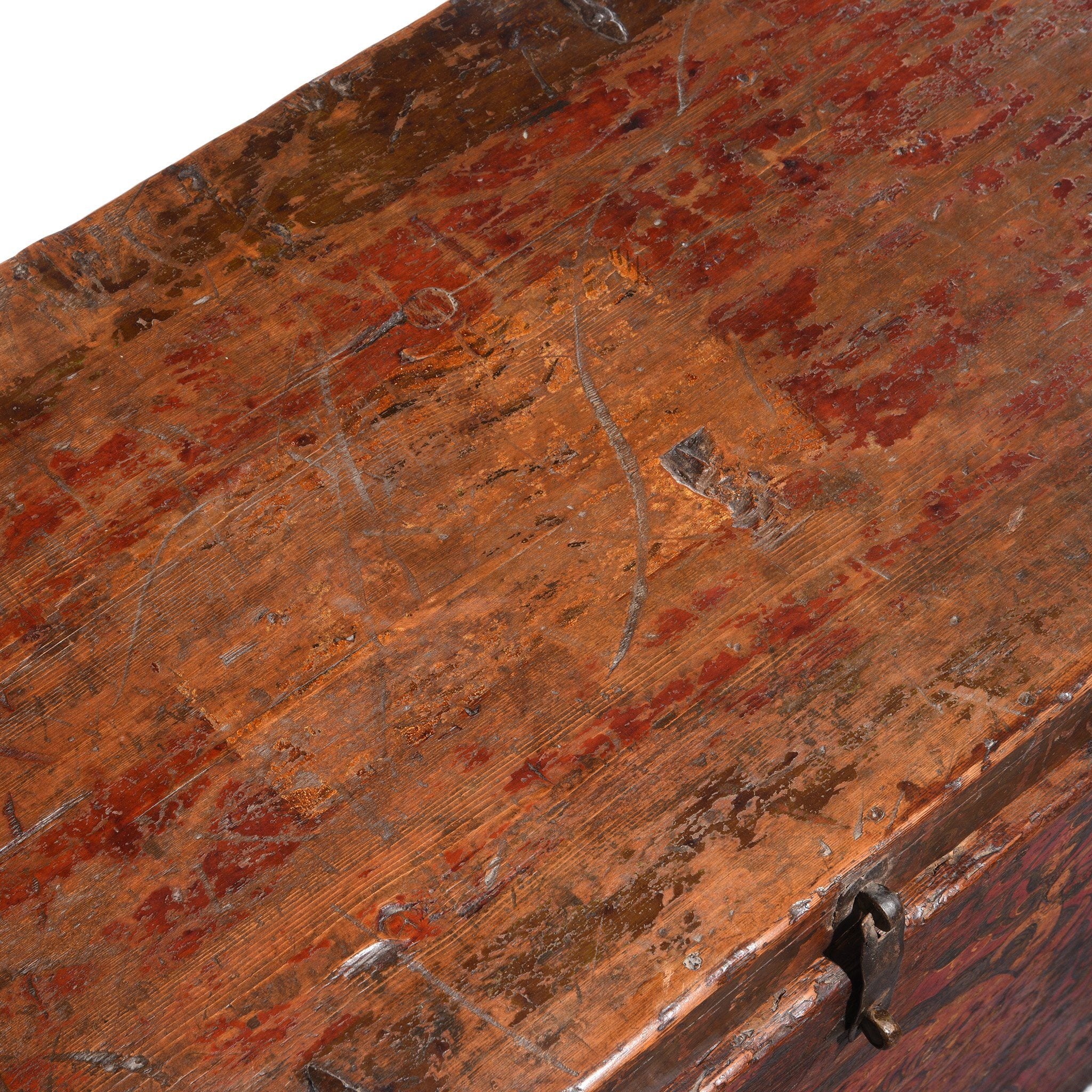 Painted Zeeba Chest From Tibet - 19th Century - Image 7