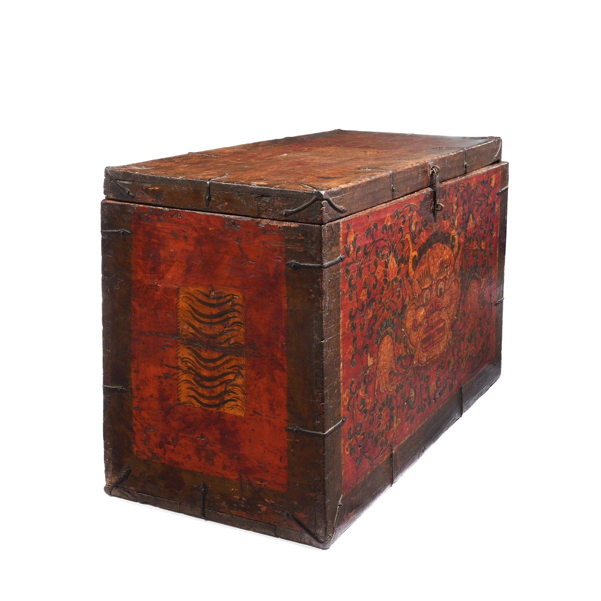 Painted Zeeba Chest From Tibet - 19th Century - Image 8