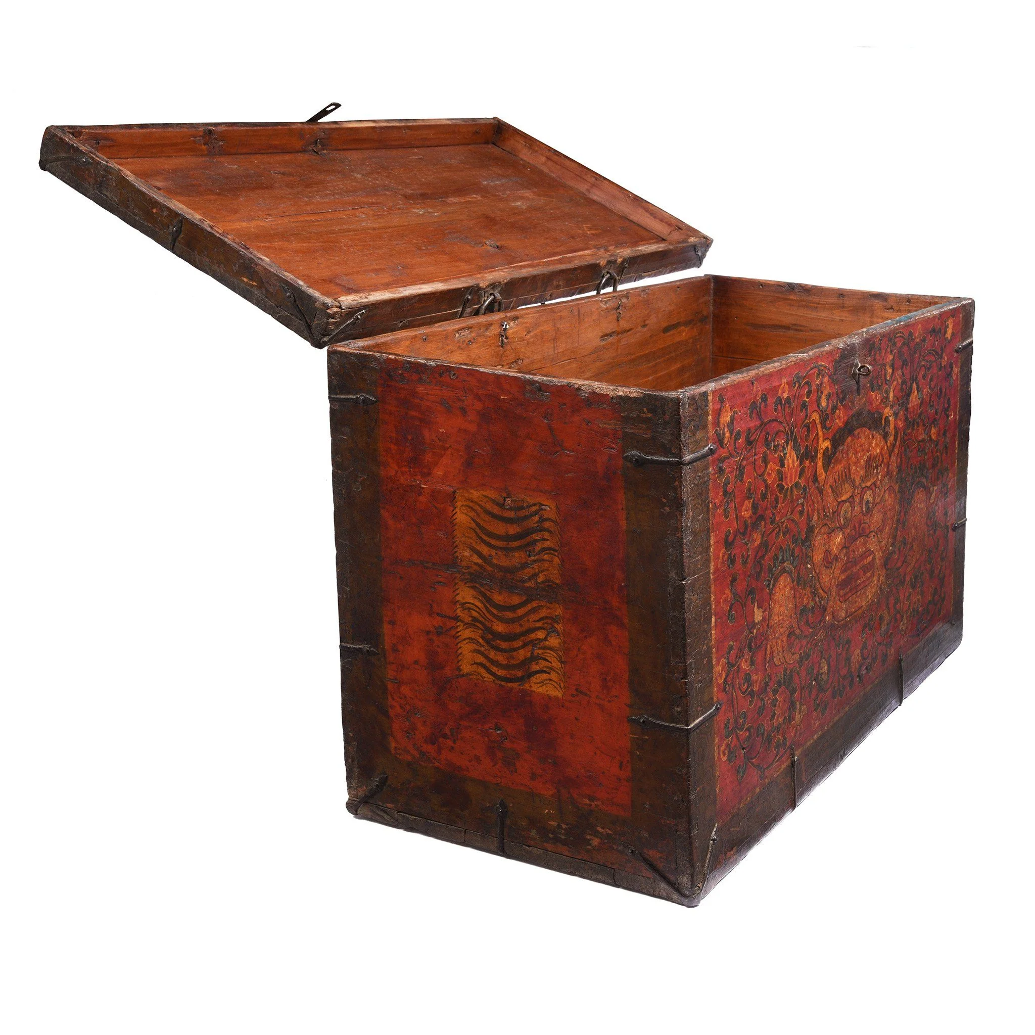 Painted Zeeba Chest From Tibet - 19th Century - Image 9