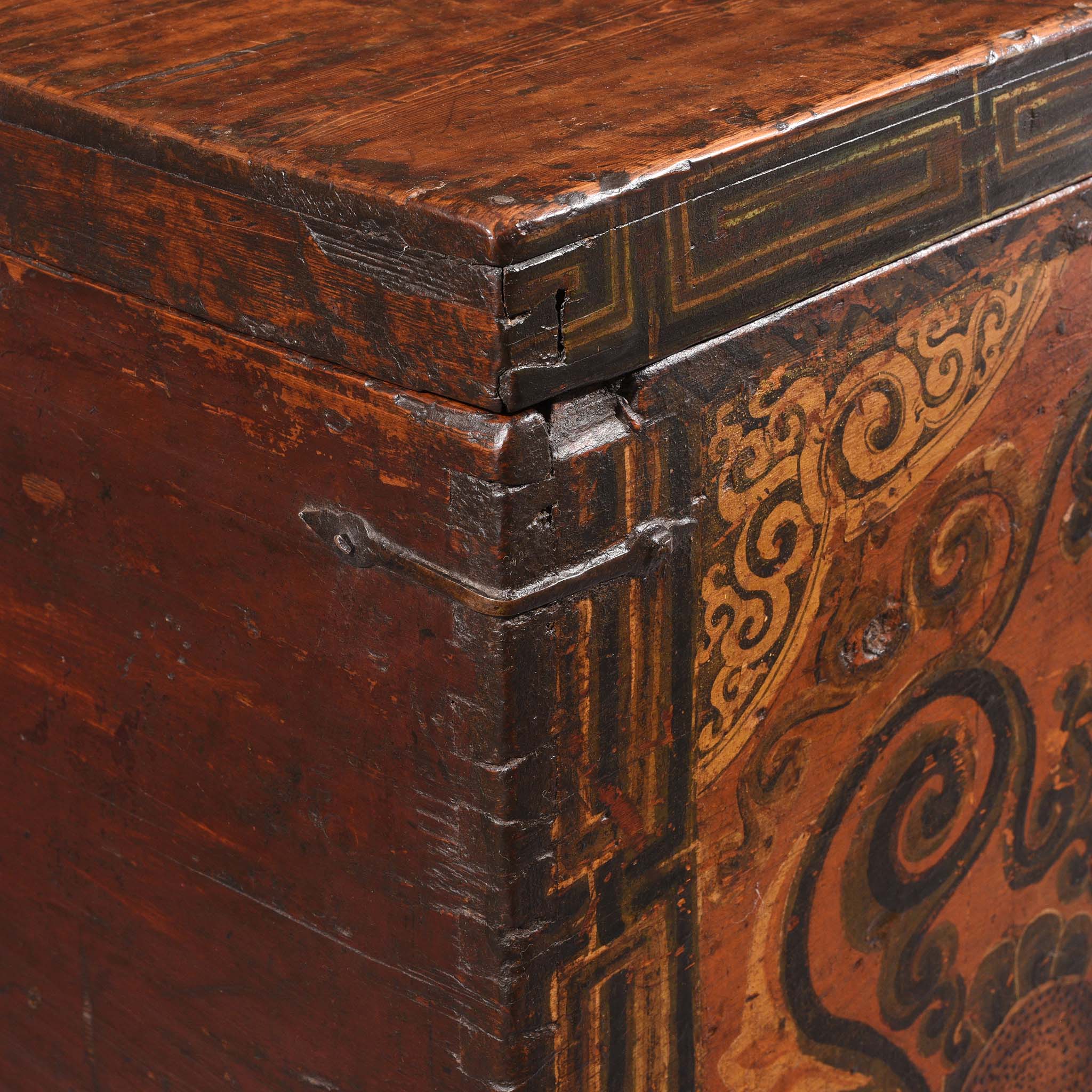 Painted Zeeba Chest From Tibet - Late 18th Century - Image 10